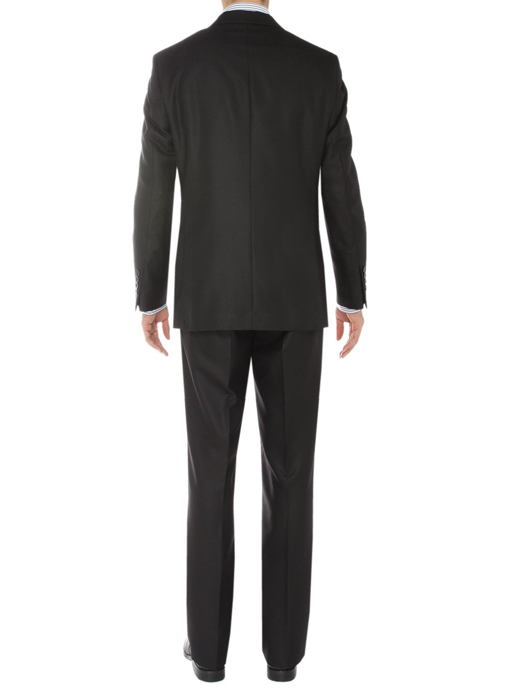 Salvatore Exte Men's Modern Fit Two-Button Sharkskin Suit Set - Jacket & Pants for Business, Weddings & Formal Events