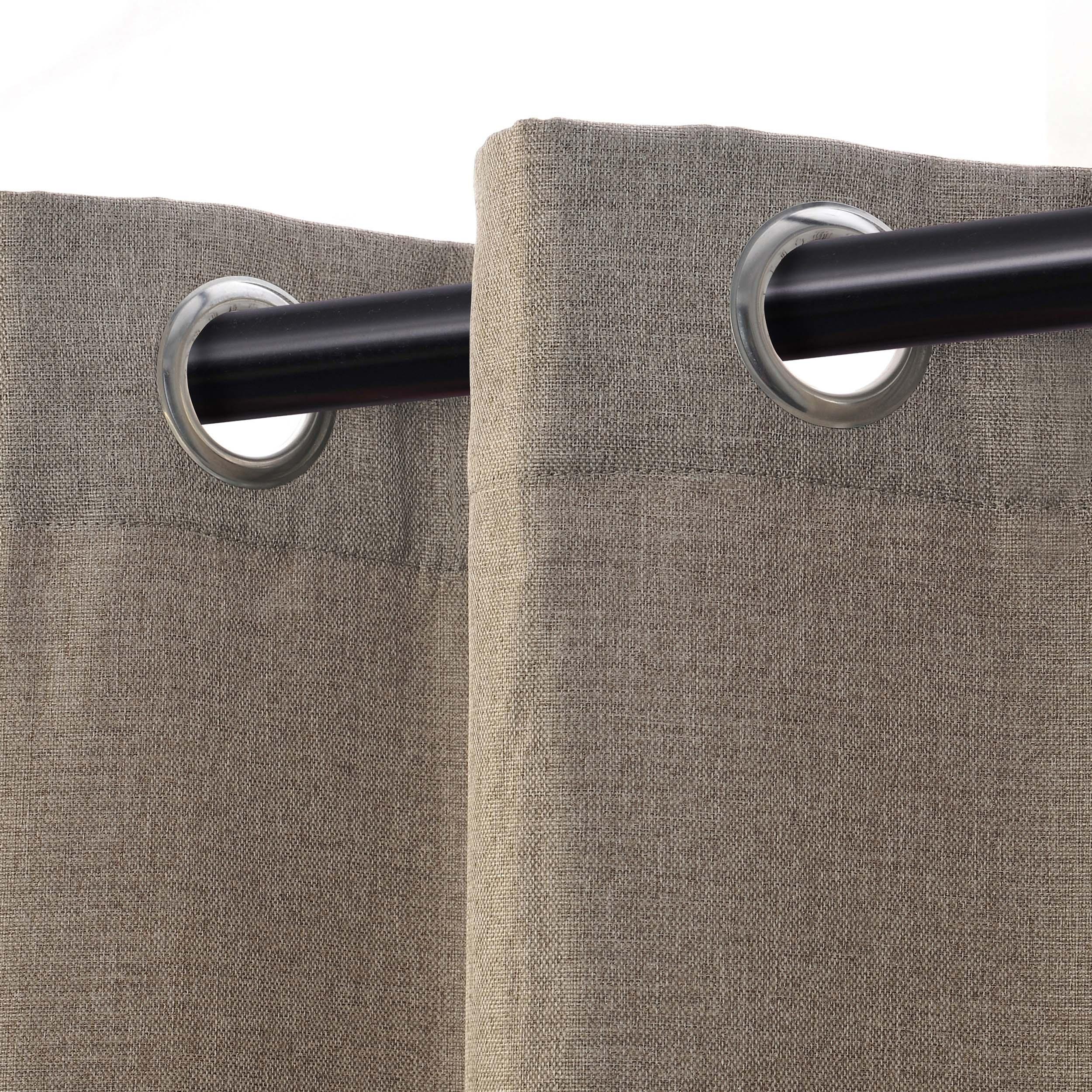 Premium Linen Pattern Blackout Curtains Set - Washable Room Darkening Window Treatments for Bedroom & Living Room - Noise Reducing & Energy Efficient Home Decor