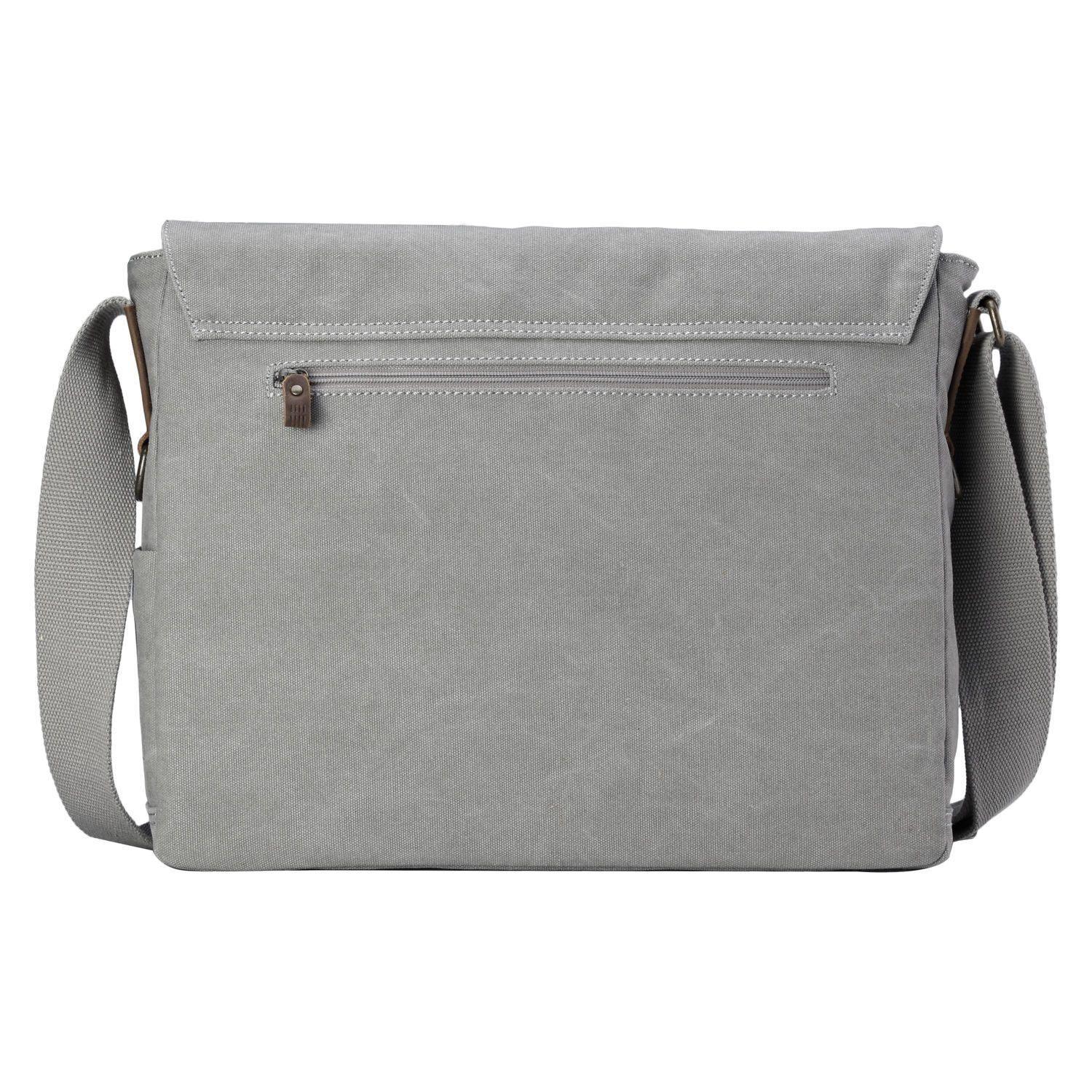 TRP0207 Troop London Classic Canvas Laptop Messenger Bag - Durable Water-Resistant Work & Travel Briefcase for Men & Women | Perfect for Office, Business Trips & Daily Commute