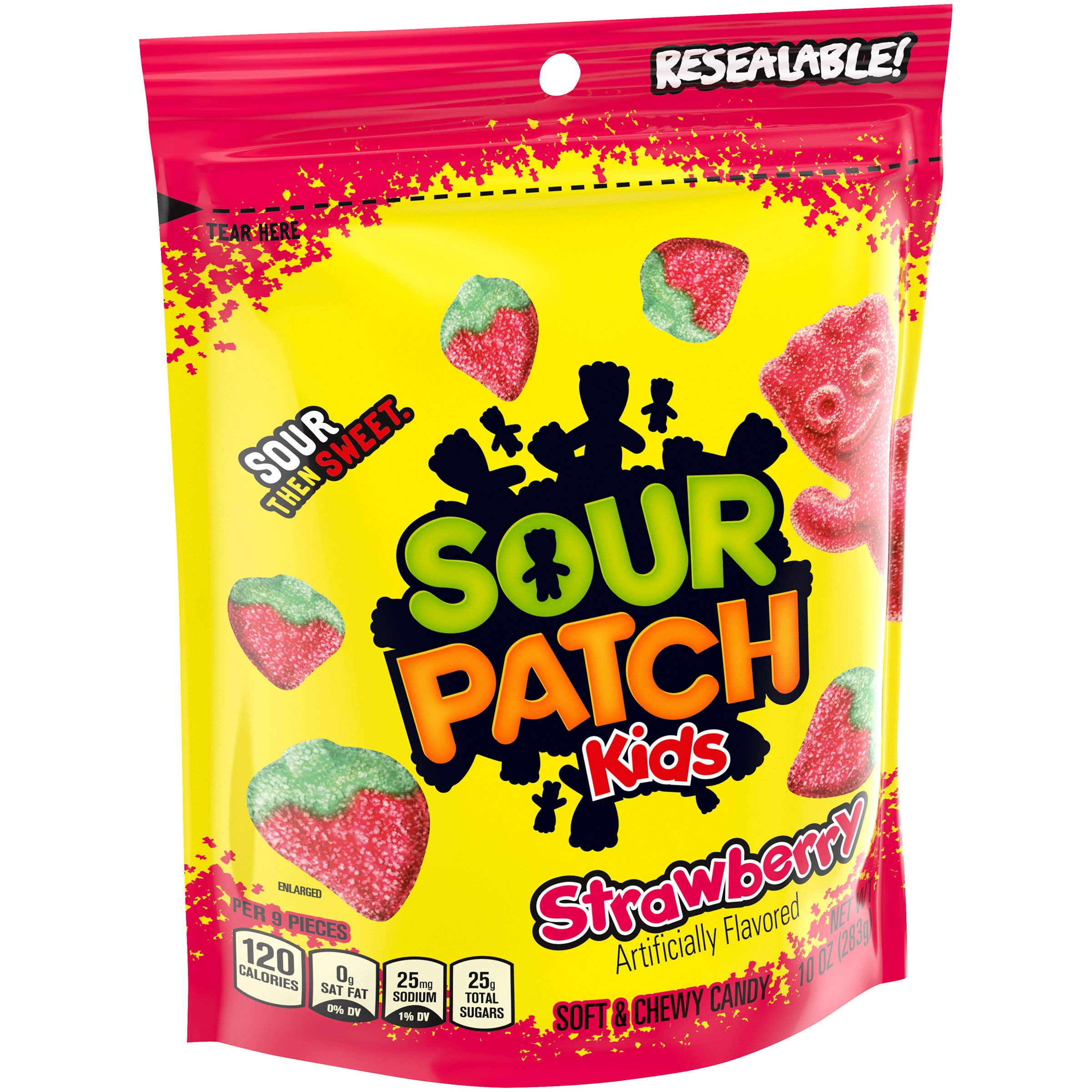 Sour Patch Kids Strawberry Soft & Chewy Candy - 10 oz Bag | Sweet & Tangy Treat for Parties, Movies & Snacking