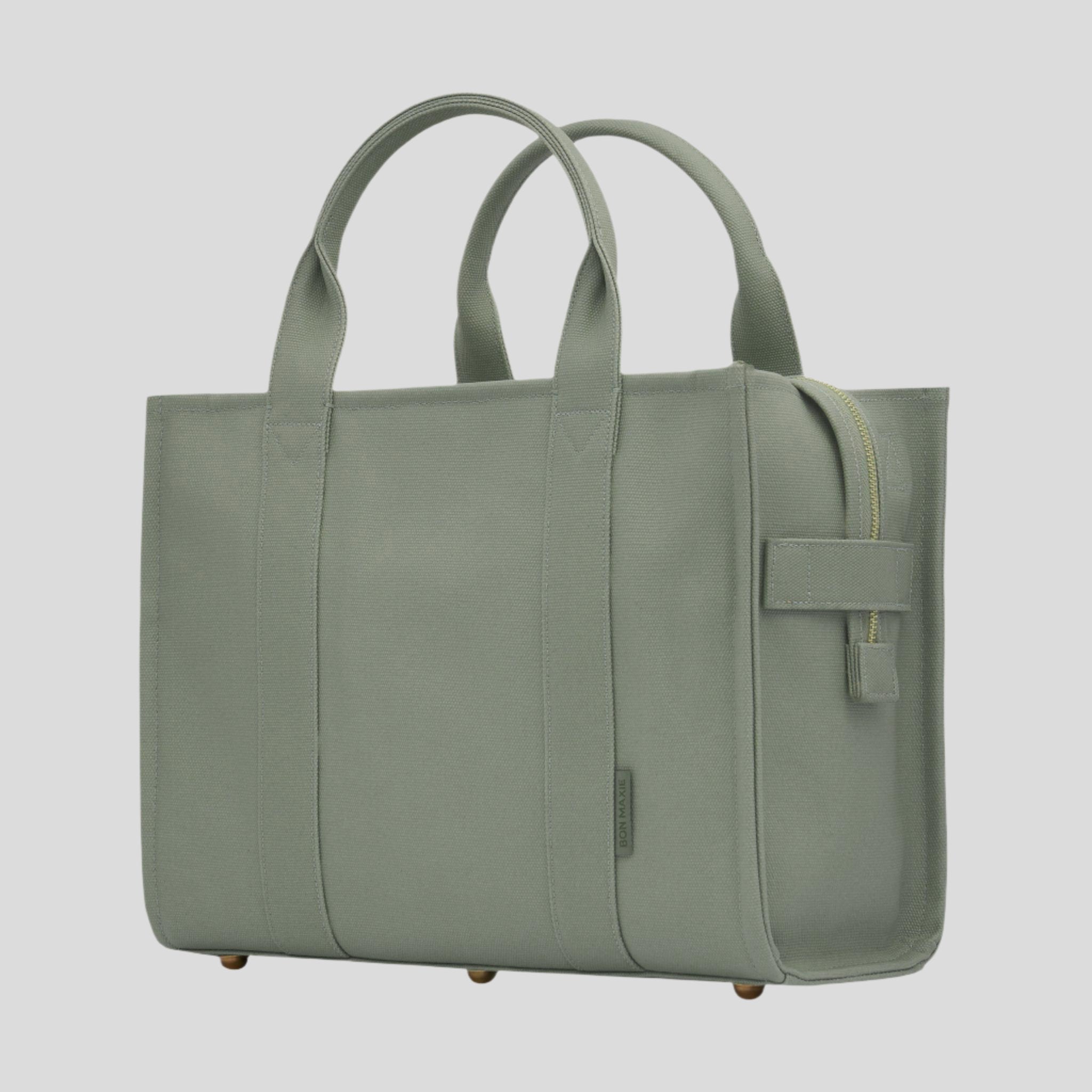 Small Bon Vivant Structured Tote Bag - Mini Tote in Sage Green | Stylish Everyday Purse for Work, Shopping & Travel