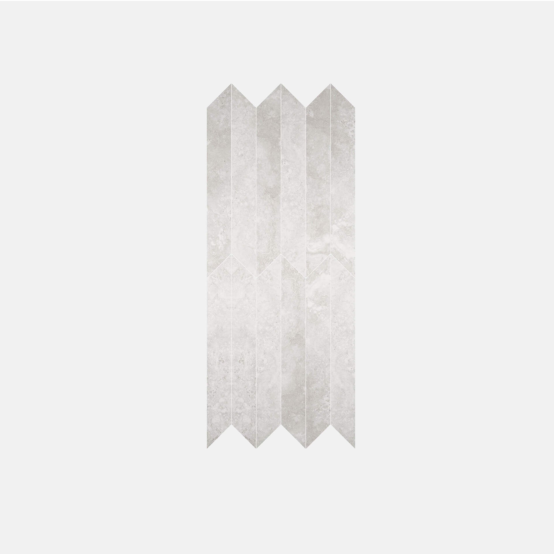 Marble Stario Chevron 75x525 A Honed Bianco Tile - Premium Natural Stone Flooring for Kitchen, Bathroom & Living Room Decoration