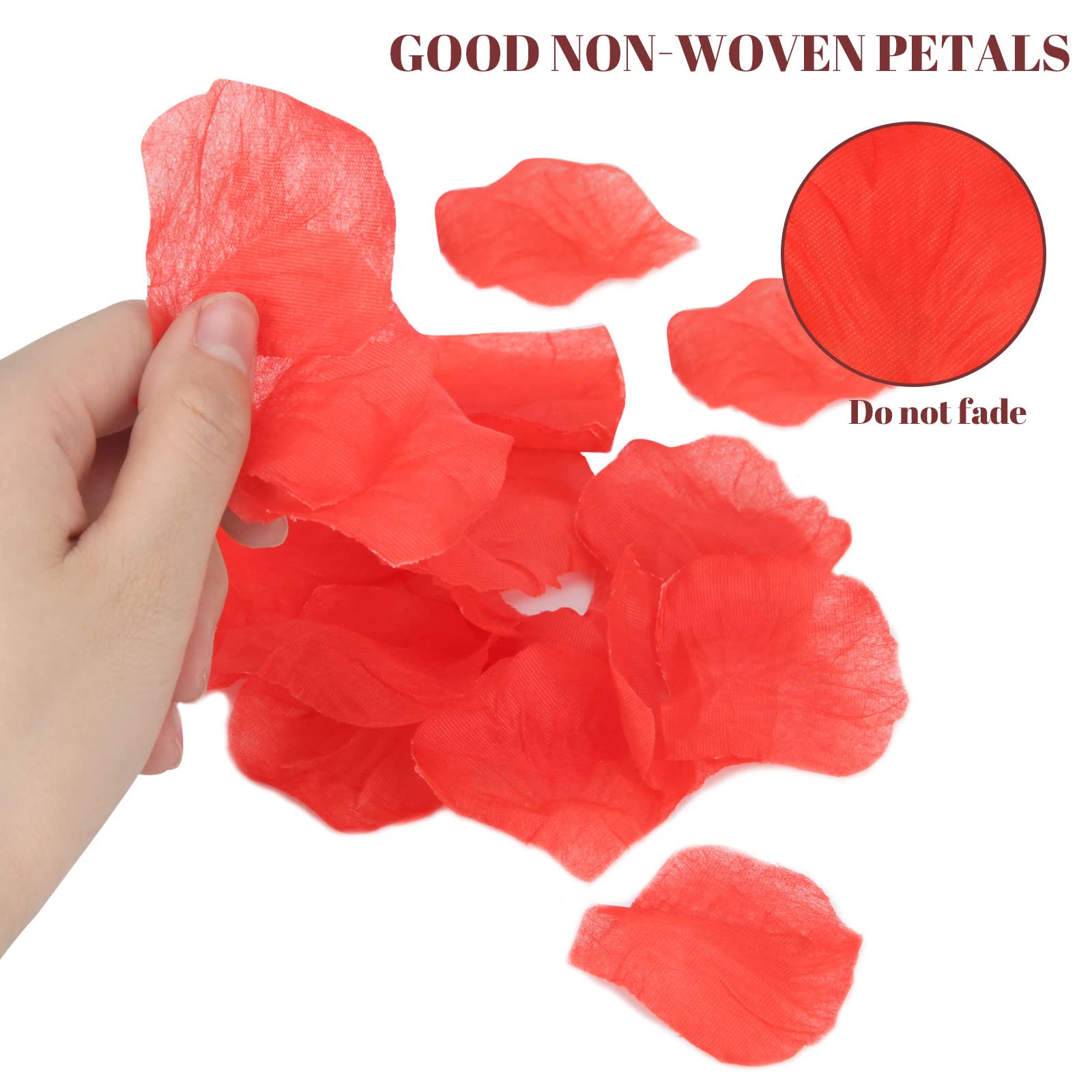 1200 PCS Realistic Faux Rose Petals - Premium Non-Woven Fabric Wedding Decorations for Romantic Dates, Bridal Showers, Dessert Tables & Party Decor (Sky Blue) - Perfect for Aisle Scattering, Centerpieces & Photo Backdrops