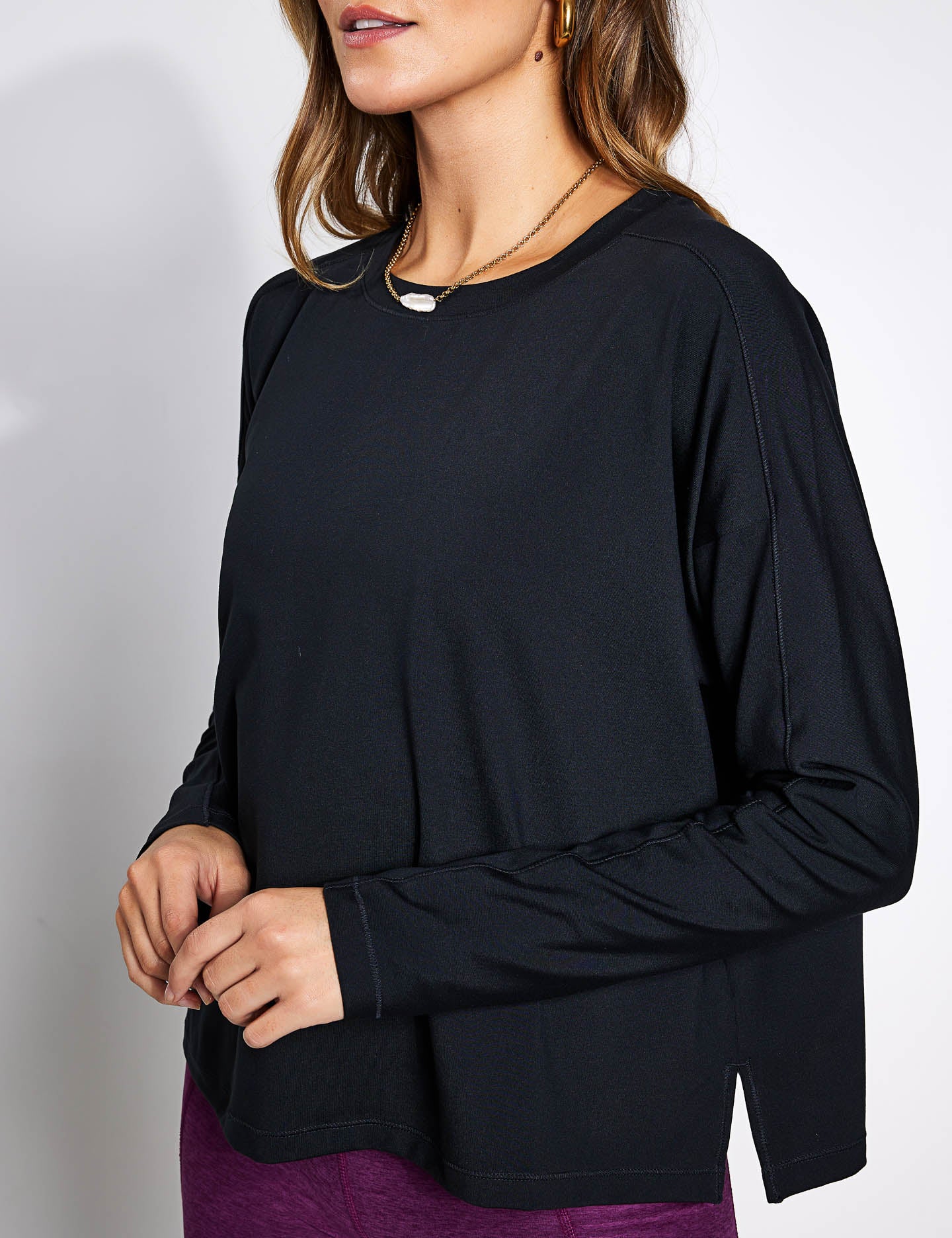 ReSet Men's Long Sleeve T-Shirt - Soft Cotton Casual Shirt for Everyday Wear | Black | Perfect for Work, Gym & Outdoor Activities