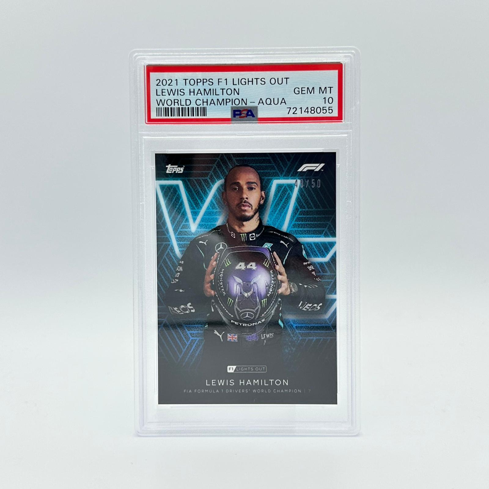 PSA 10 Graded 49/50 Lewis Hamilton Drivers World Champion Limited Edition Trading Card - Perfect for Collectors, Sports Memorabilia Enthusiasts, and F1 Racing Fans