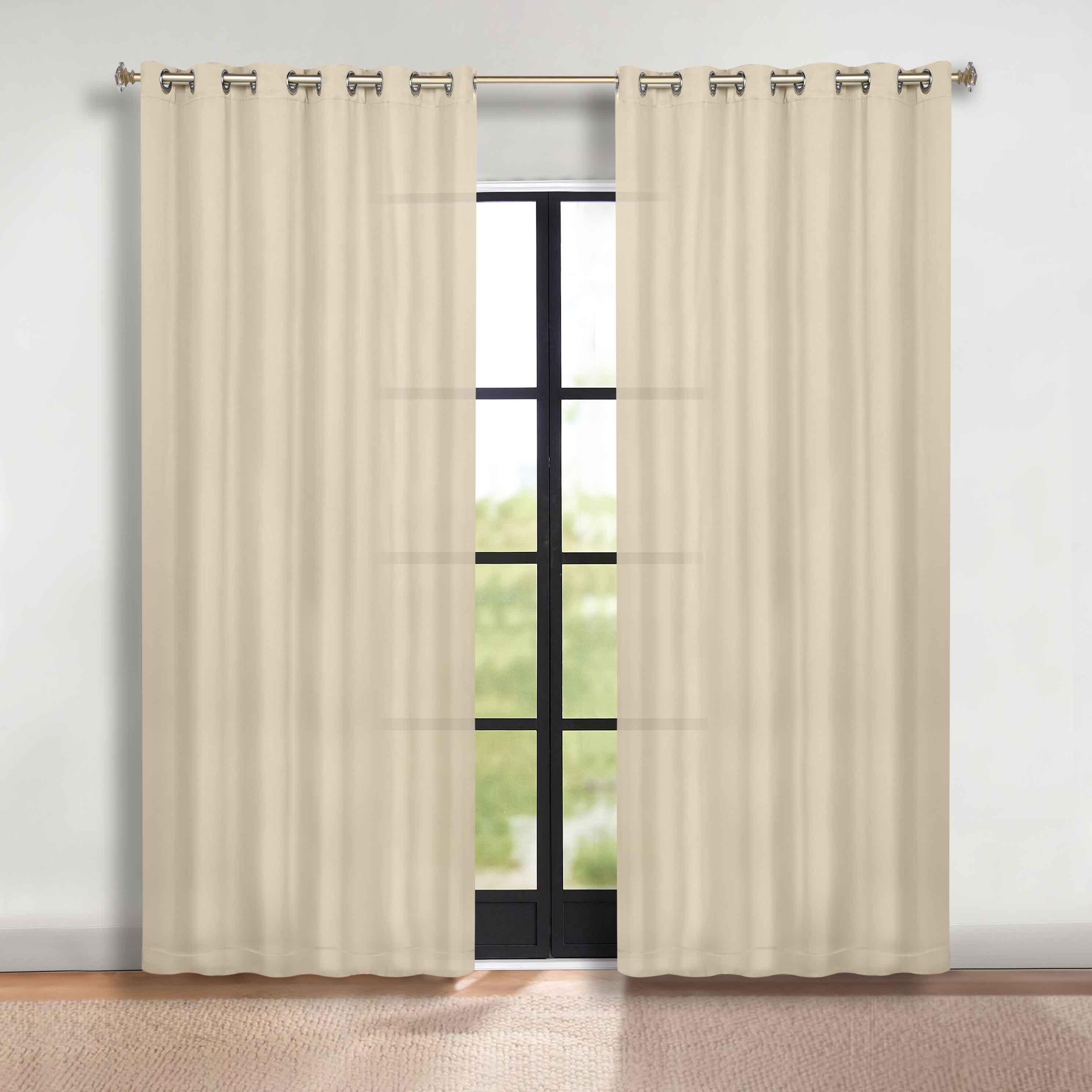 Classic Modern Solid Blackout Curtain Panels - Set of 2 for Bedroom & Living Room - Light Blocking Thermal Insulated Window Drapes for Home Decor