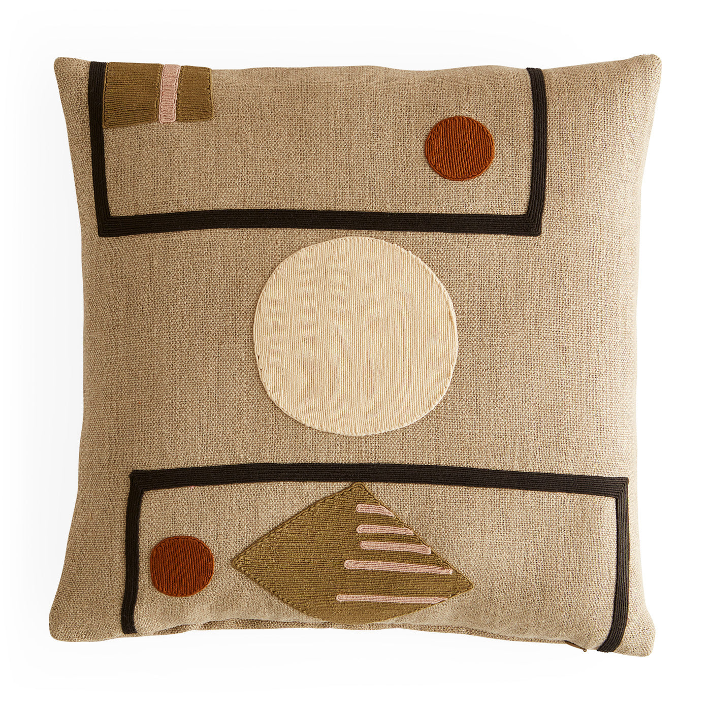 Monterey Shapes Pillow - Soft & Comfortable Geometric Cushion for Kids & Adults - Perfect for Nursery, Bedroom, Sofa & Travel