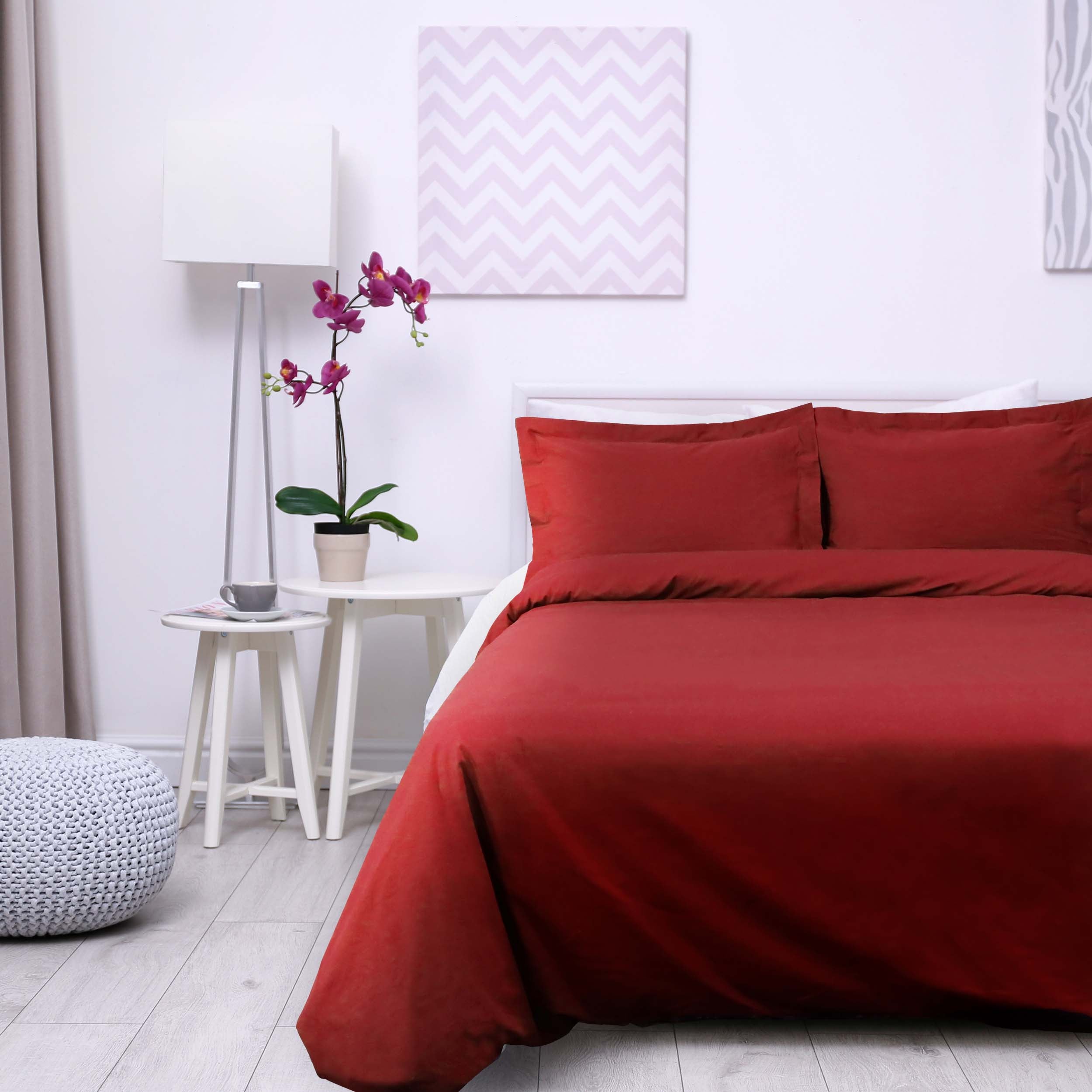 300 Thread Count Cotton Percale Solid Duvet Cover Set - Queen Size, Breathable & Soft Bedding Set for All Seasons - Perfect for Master Bedroom, Guest Room & Hotel Use