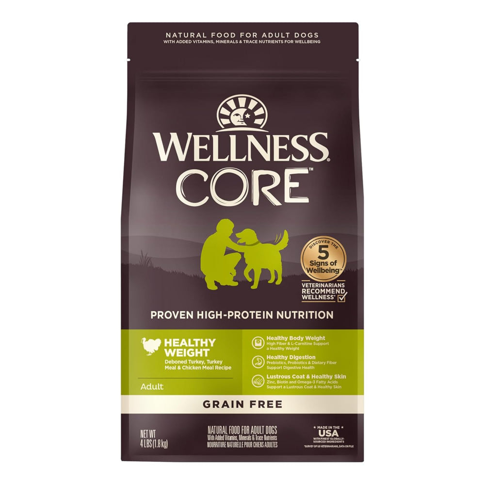 CORE Healthy Weight Turkey Adult Dog Dry Food - High Protein, Grain-Free Kibble for Weight Management - Perfect for Overweight or Less Active Dogs