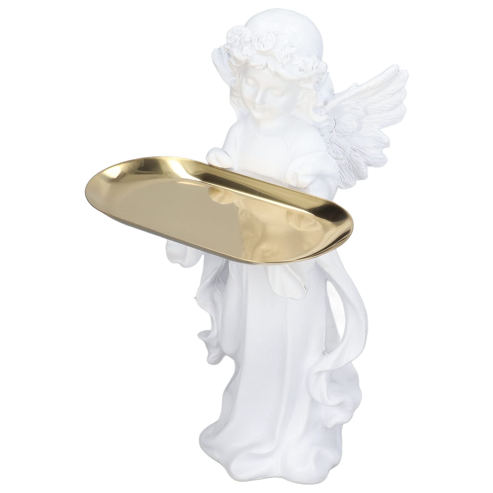 Elegant Angel Sculpture Figurine - Modern Jewelry Holder & Decorative Home Accent for Living Room, Bedroom, Wedding Gift - Perfect for Jewelry Storage & Wedding Centerpiece Decor
