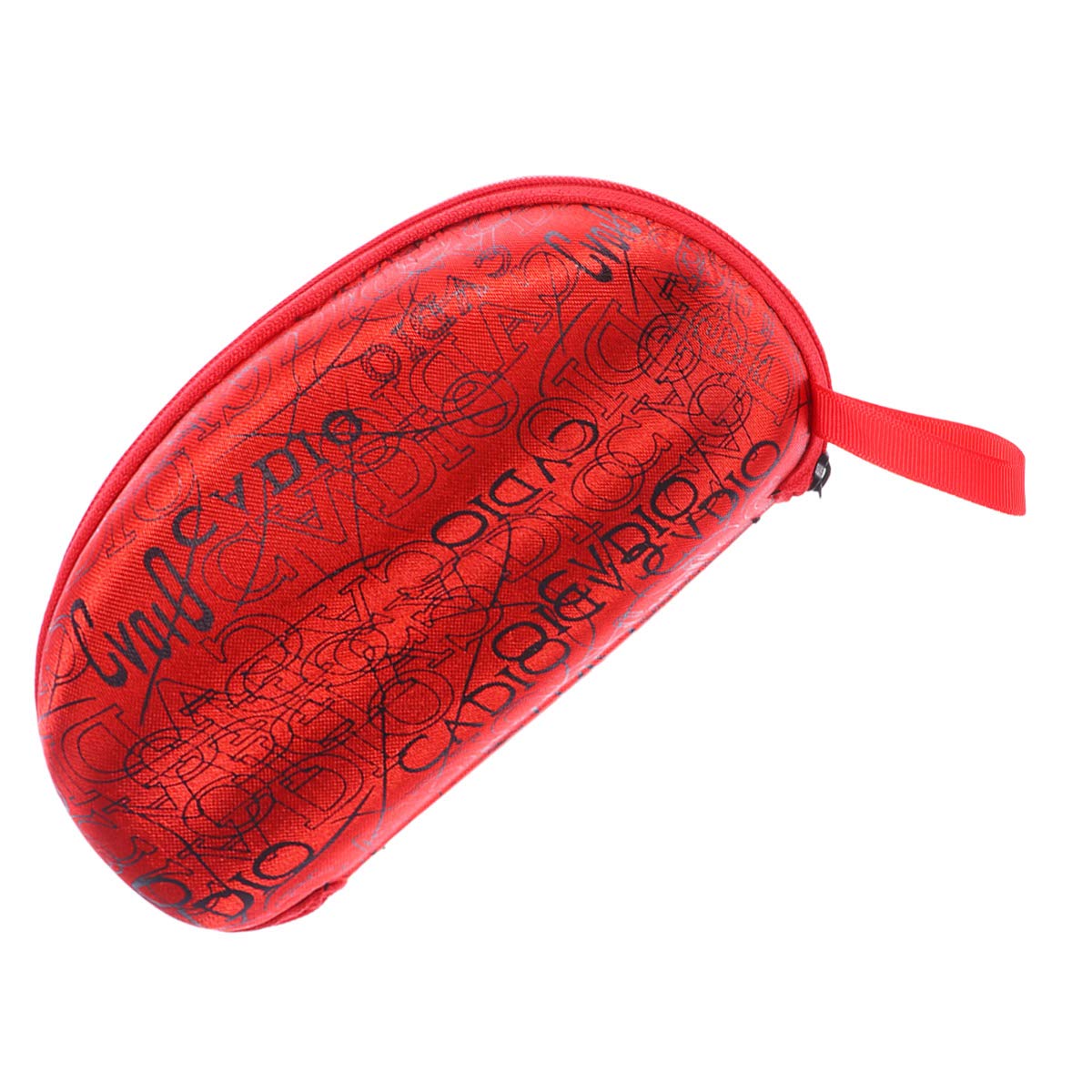 Amosfun EVA Sunglasses Case - Portable Zipper Peanut Shaped Box (Red) for Travel & Party Favors