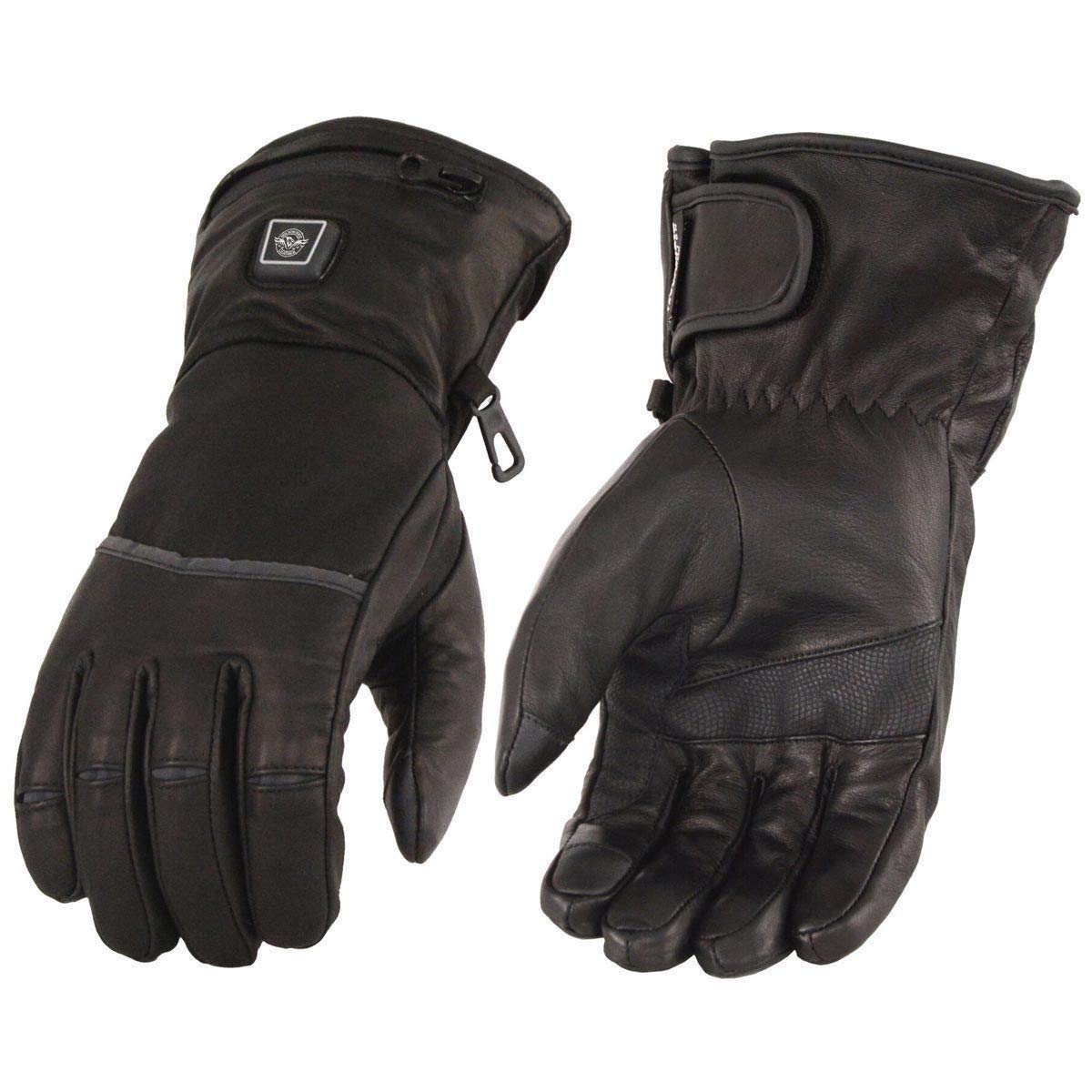 Milwaukee Leather Men's Heated Waterproof Motorcycle Gloves with Touch Screen - Winter Riding, Snowmobile, Outdoor Work & Cold Weather Protection