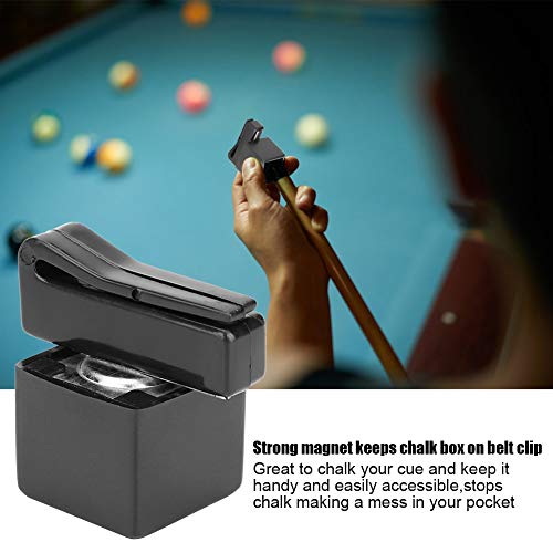 Premium Magnetic Snooker Cue Chalk Holder - Portable Billiards Accessory with Belt Clip | Perfect for Pool, Snooker & 8-Ball Games at Home or Bars