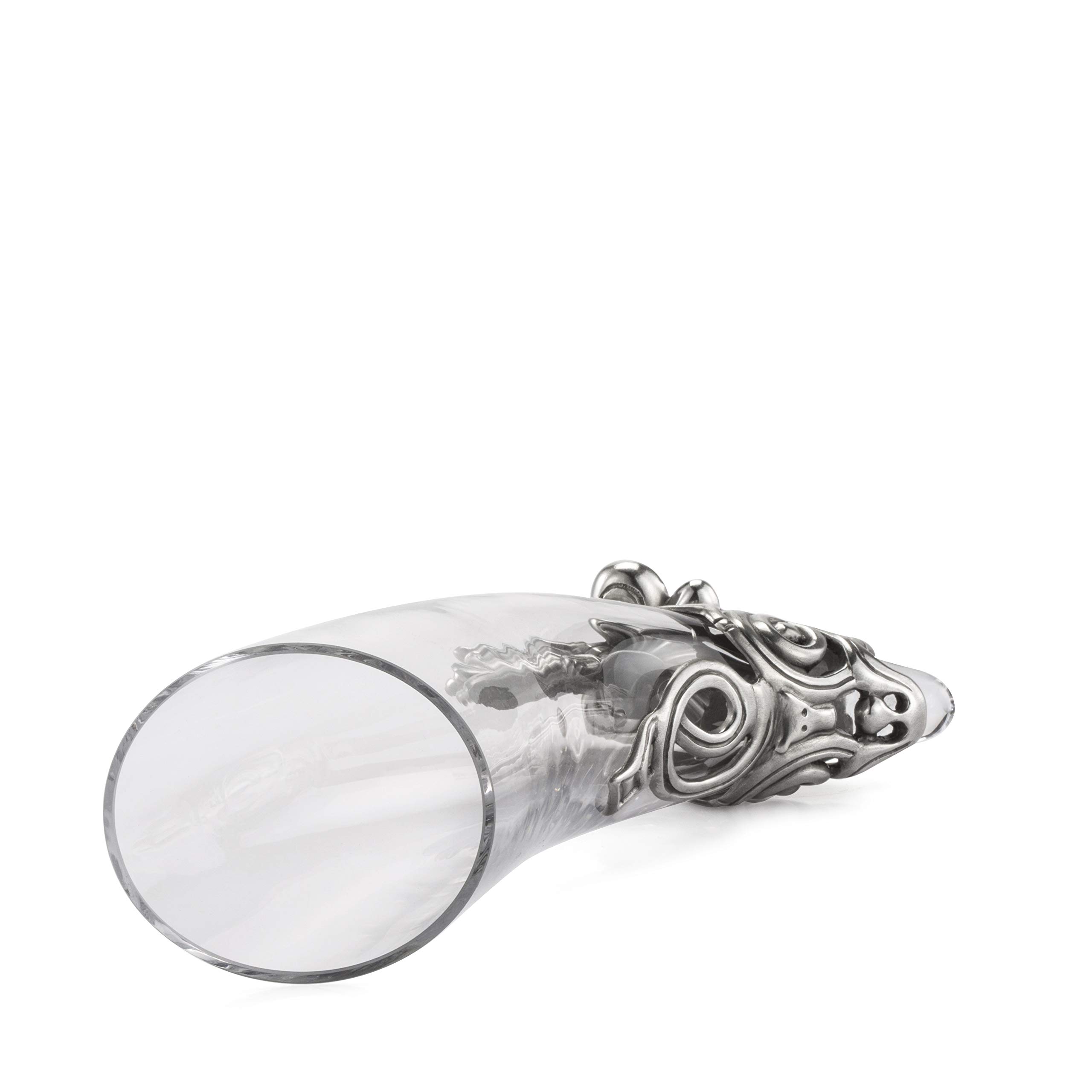 Royal Selangor Handcrafted Pewter Lewis Drinking Horn - British Museum Collection - Unique Viking-Inspired Gift for Beer & Mead Lovers - Perfect for Medieval Themed Parties, Historical Reenactments & Home Decor