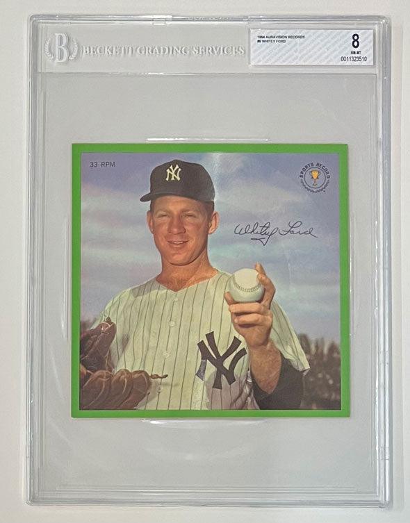 1964 Auravision Records #6 Whitey Ford New York Yankees 33 1/3 RPM 7 Inch Flexi Baseball Card - BGS 8 NM-MT (0011323510) - Vintage Sports Memorabilia for Collectors & Baseball Fans