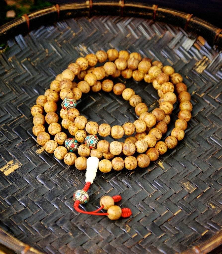 Authentic Phoenix Eye Bodhi Seed Mala Prayer Beads - 108 Buddhist Meditation Necklace for Yoga, Mindfulness & Spiritual Practice