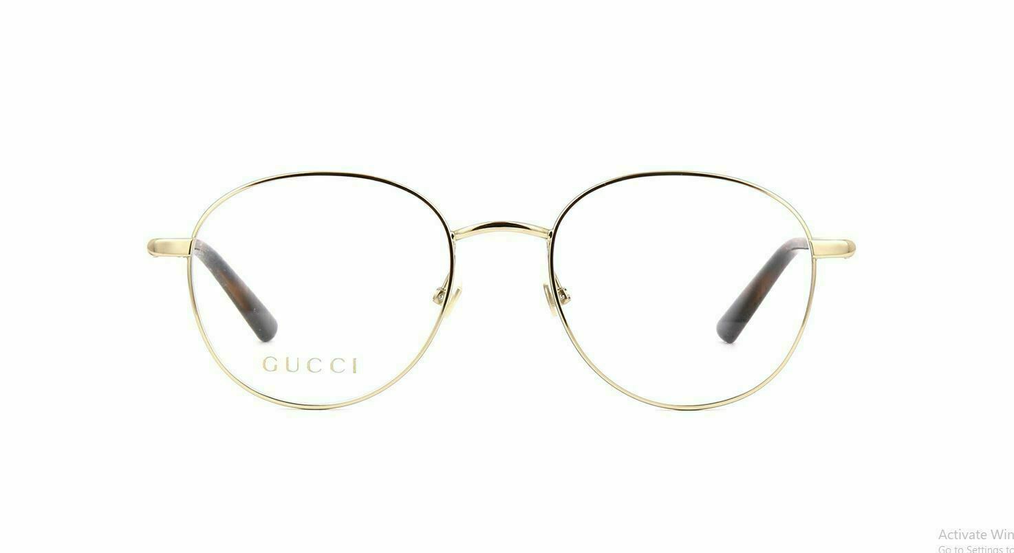 Gucci GG 0392O 003 Gold Havana Eyeglasses for Women & Men - Luxury Designer Sunglasses for Everyday Wear & Fashion Accessories