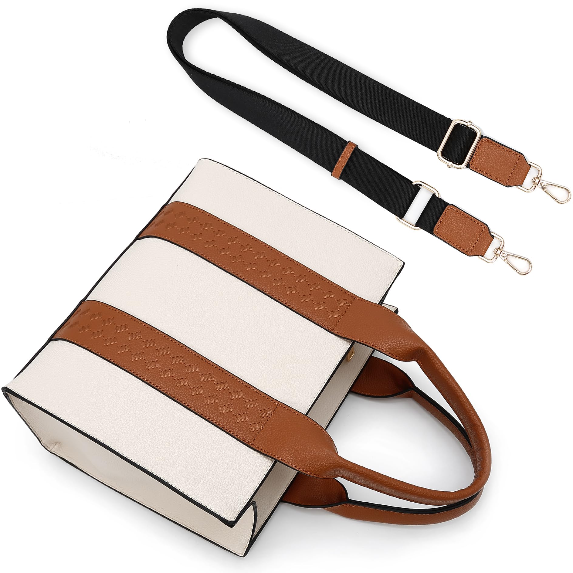 Stylish PU Leather Tote Bags for Women - Fashionable Top Handle Satchel Purses & Shoulder Hobo Handbags - Perfect for Work, Travel, Shopping & Daily Use