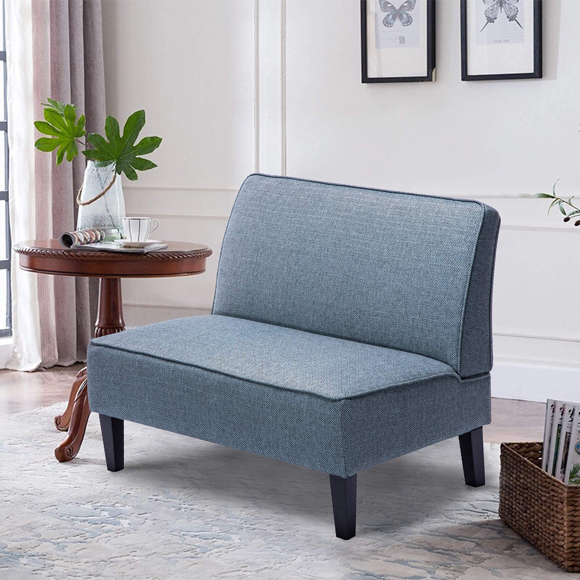 Changjie Furniture Small Loveseat Sofa - Upholstered Mini Couch for Bedroom & Living Room | Compact 2-Seater with Stylish Prints | Perfect for Small Spaces, Apartments & Cozy Corners