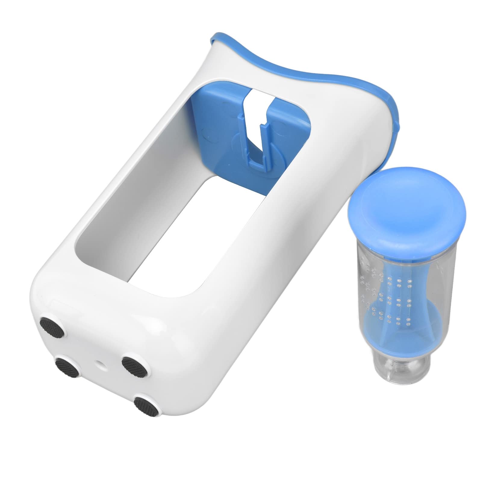 **Manual Baby Food Squeeze Station - Pouch Filling Maker for Homemade Organic Purees & Semi-Solid Food - Fresh Fruit & Veggie Blender for Babies & Toddlers (Blue) - Perfect for On-the-Go Meals & Healthy Snacks**