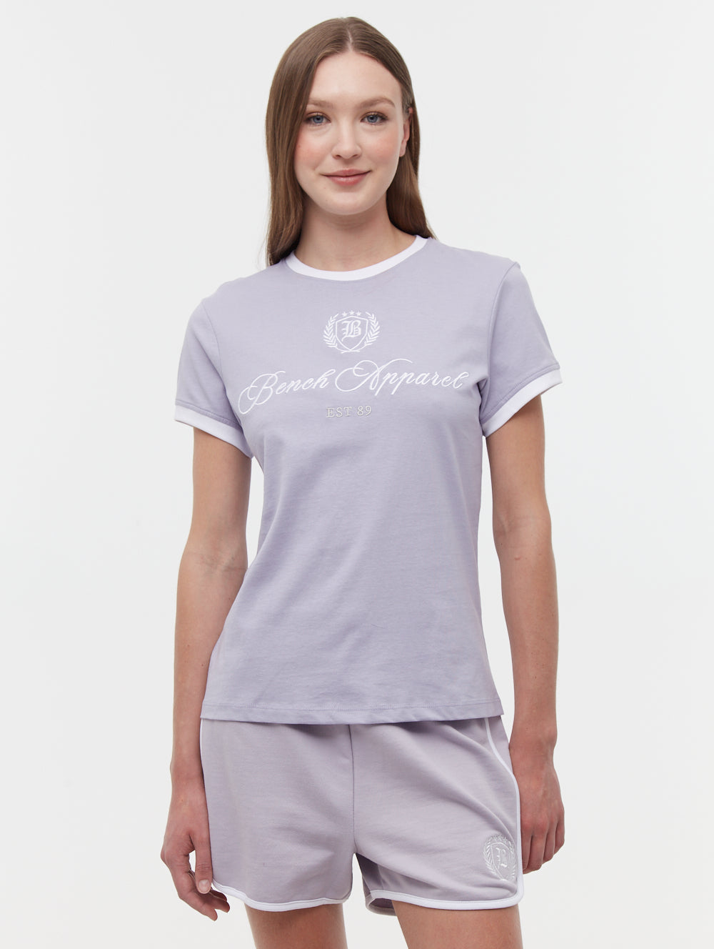 Vivica Embroidered Ringer T-Shirt for Women - Vintage Style Short Sleeve Top - Perfect for Casual Outfits, Summer Wear & Boho Fashion