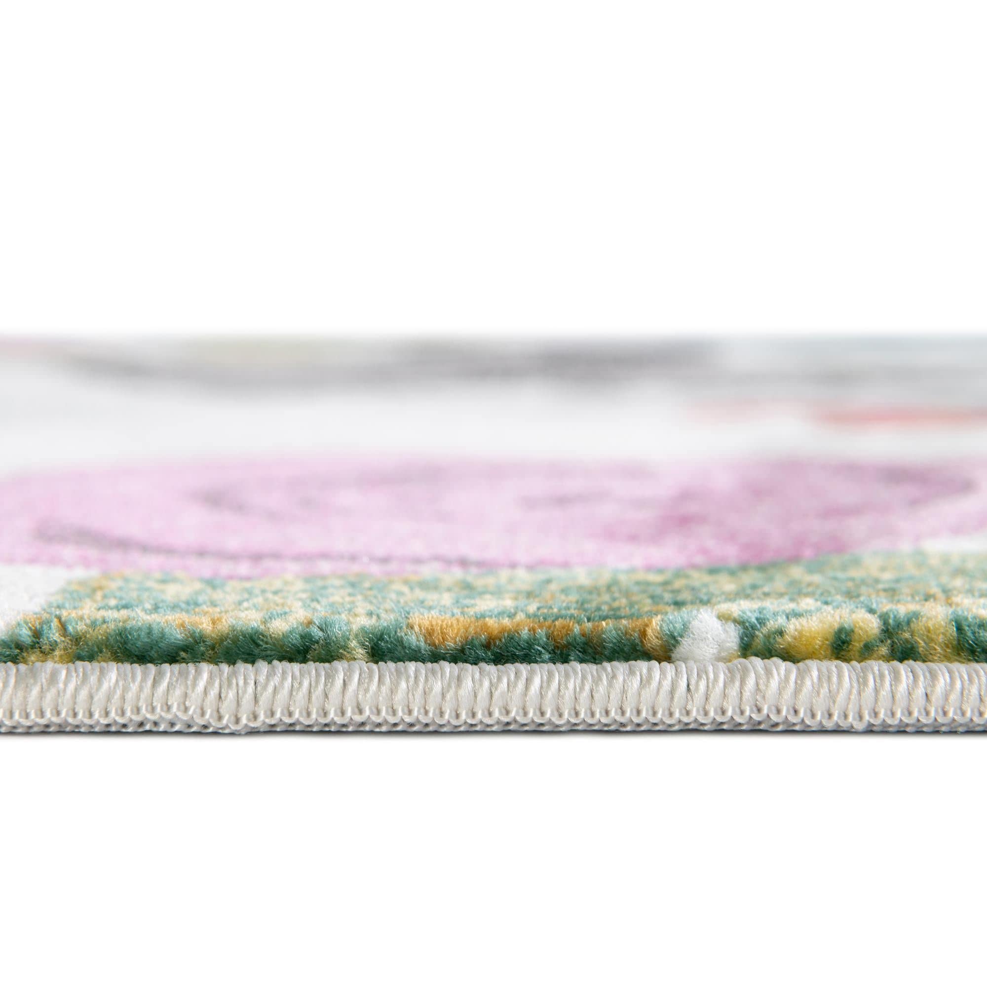 Unique Loom Blossom Collection Area Rug - Laura (5'3