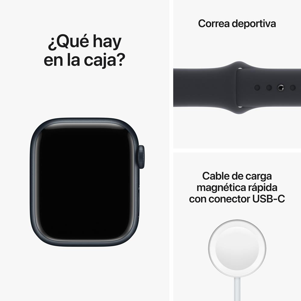 Apple Watch Series 8 (GPS + Cellular) 41mm Midnight Aluminum Case with Midnight Sport Band - Fitness Tracking, Heart Rate Monitor, Water Resistant for Swimming & Workouts
