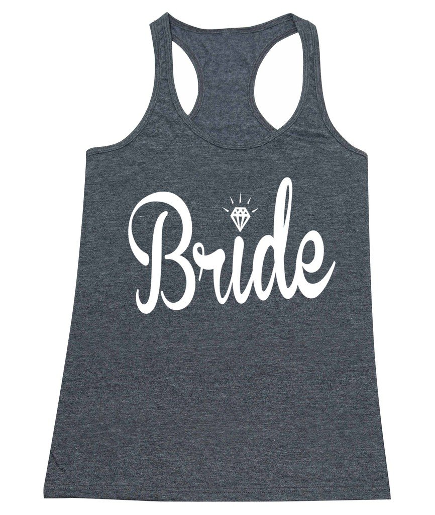 P&B Wedding Bride White Text Women's Tank Top - Comfortable Bridal Shirt for Bachelorette Party, Bridal Shower & Honeymoon