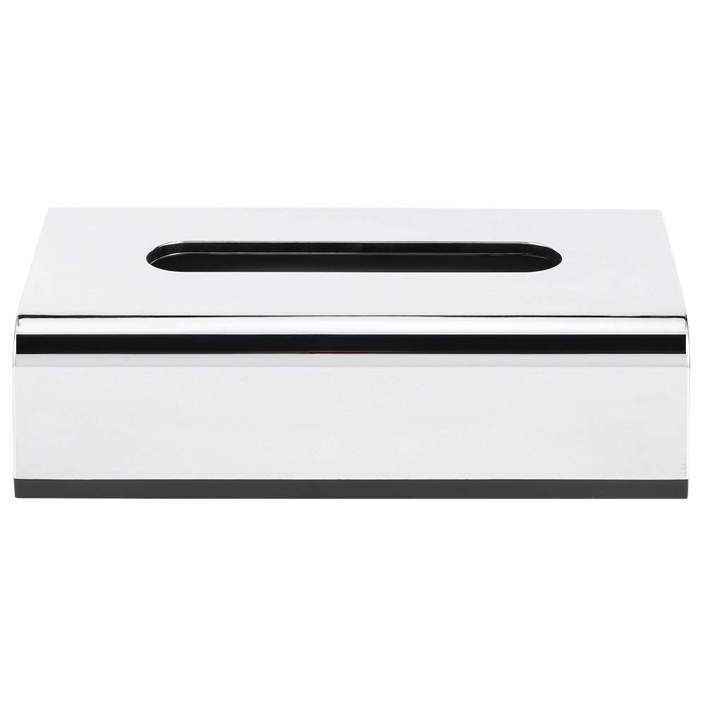 Stainless Steel Electroplated Tissue Box Holder - Car Tissue Dispenser with Lid for Home & Office Use | Perfect for Vehicles, Desks, and Living Rooms