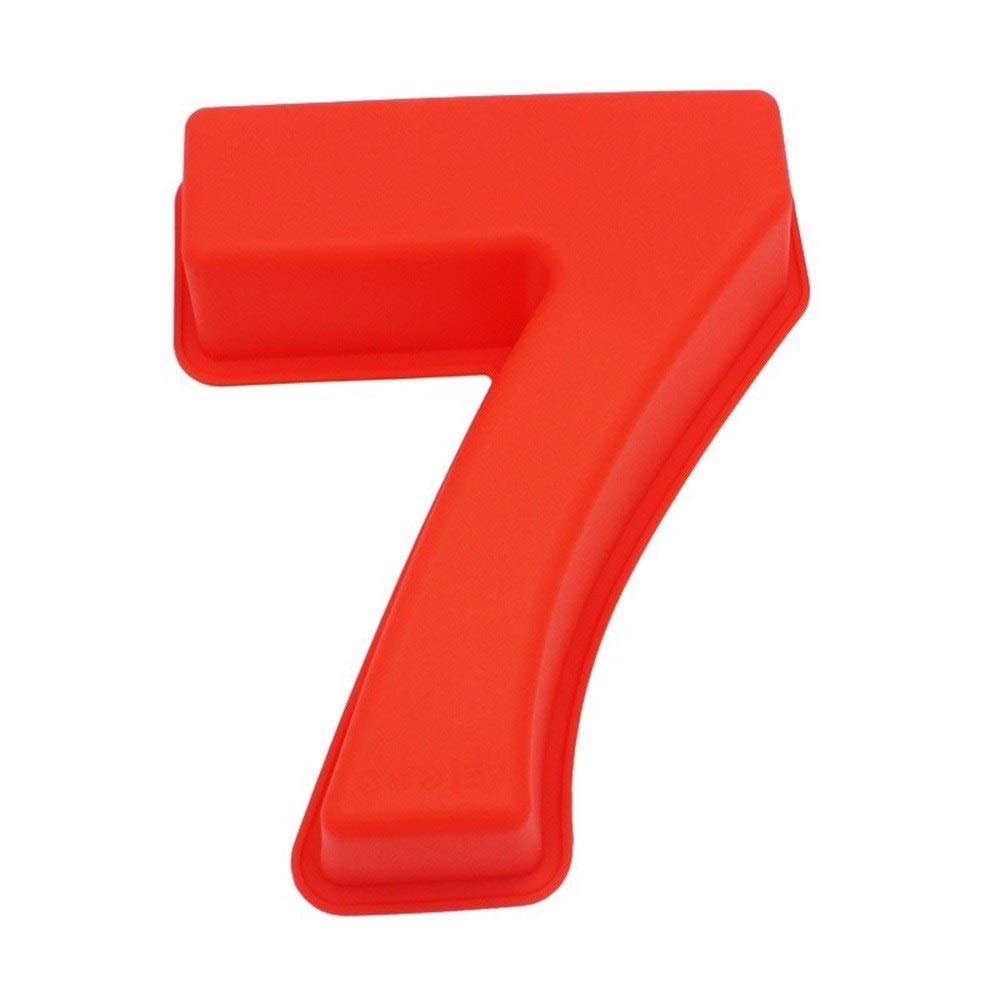 10 Inch Silicone Number Cake Mold 0-9 - Reusable Digital Cake Pan for Wedding, Birthday, Anniversary Decorations - BPA Free Baking Tool for DIY Cakes, Cupcakes & Desserts (Color: 7) | Perfect for Professional Bakers & Home Baking Enthusiasts