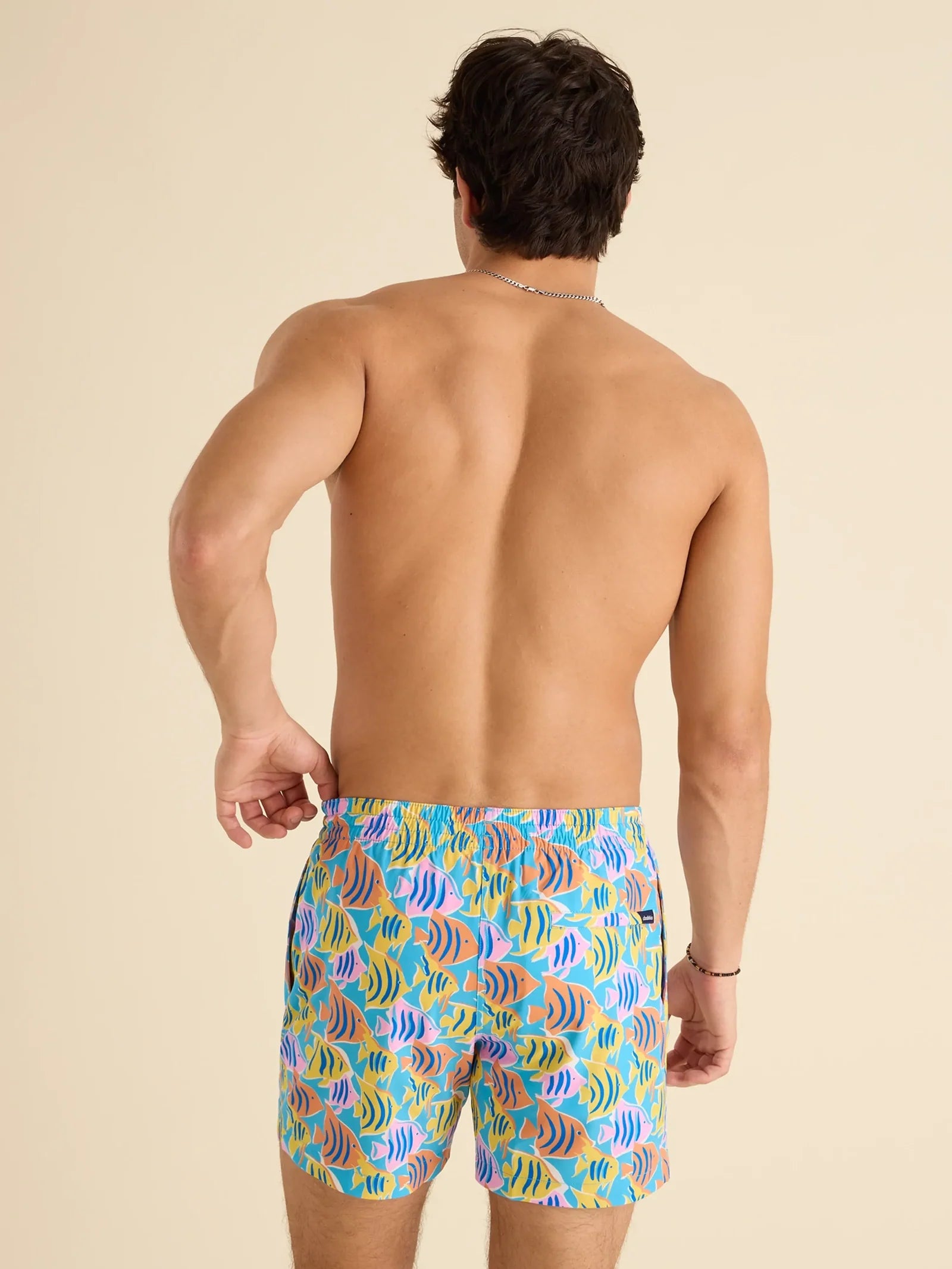 Chubbies 5.5 Inch The Fish Tanks Swim Trunks - Bright Blue Quick-Dry Swim Shorts for Men | Perfect for Beach, Pool, and Summer Water Activities