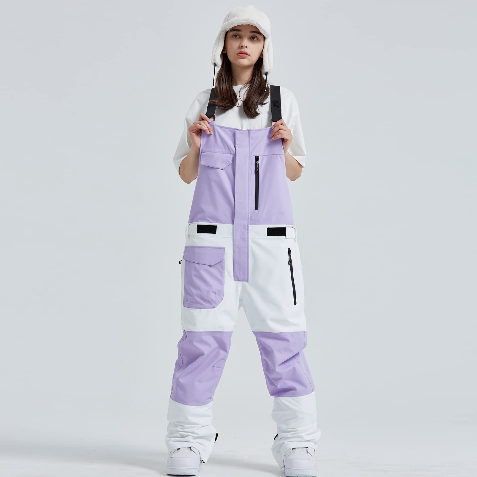 Waterproof Insulated Ski Overalls for Women & Men - Windproof Snow Bibs Pants for Skiing & Snowboarding | Perfect for Outdoor Winter Sports & Cold Weather Activities