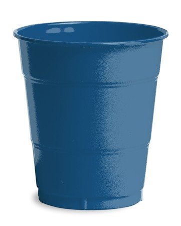240-Pack Navy Blue Disposable Plastic Cups 12 oz - Bulk Party Drinking Tumblers for Weddings, BBQs, Picnics & Events