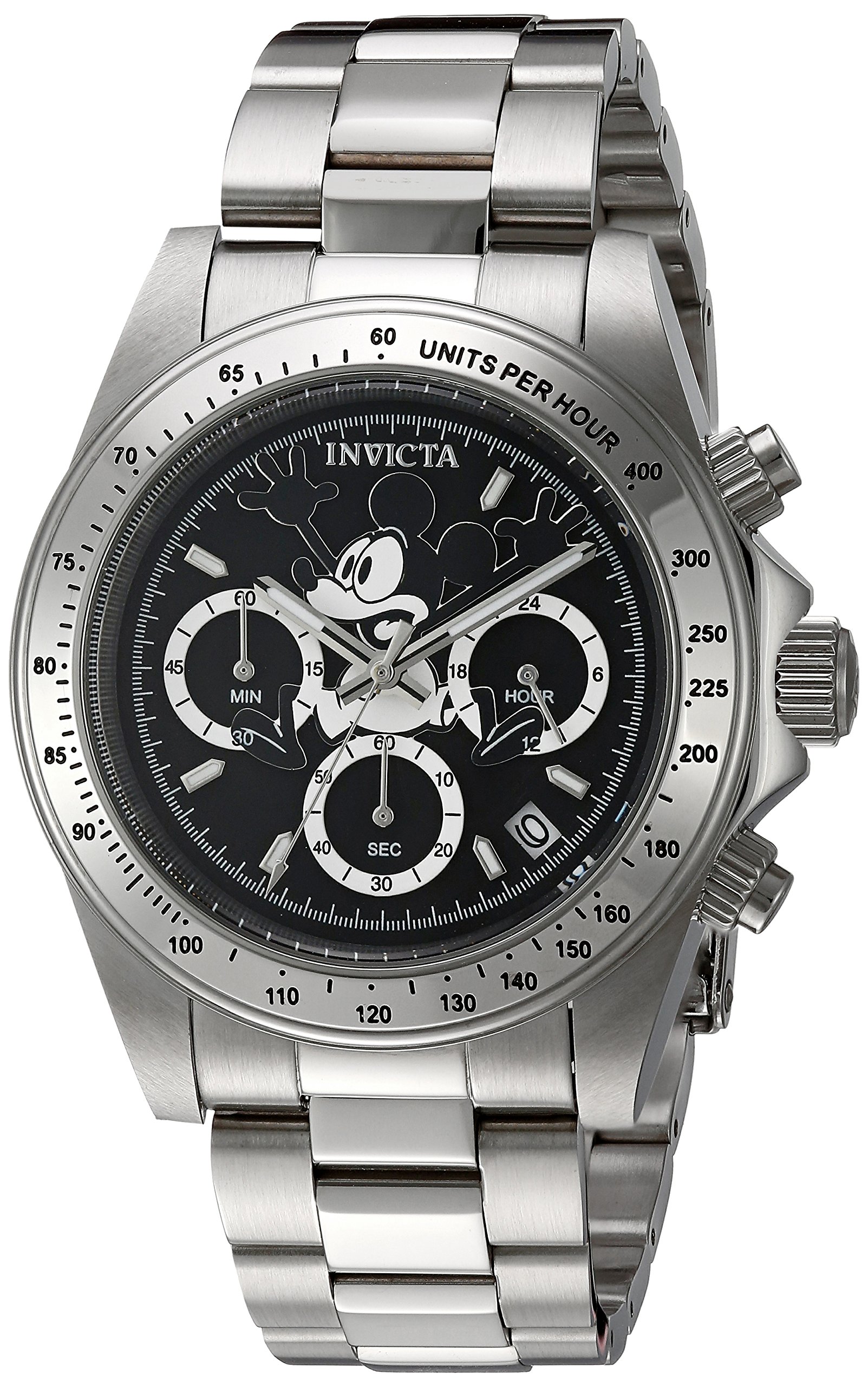 Invicta Mickey Mouse Men's Watch 22864 - Limited Edition Disney Analog Silver Watch with Japanese Quartz Movement | Perfect for Disney Fans, Collectors & Everyday Wear