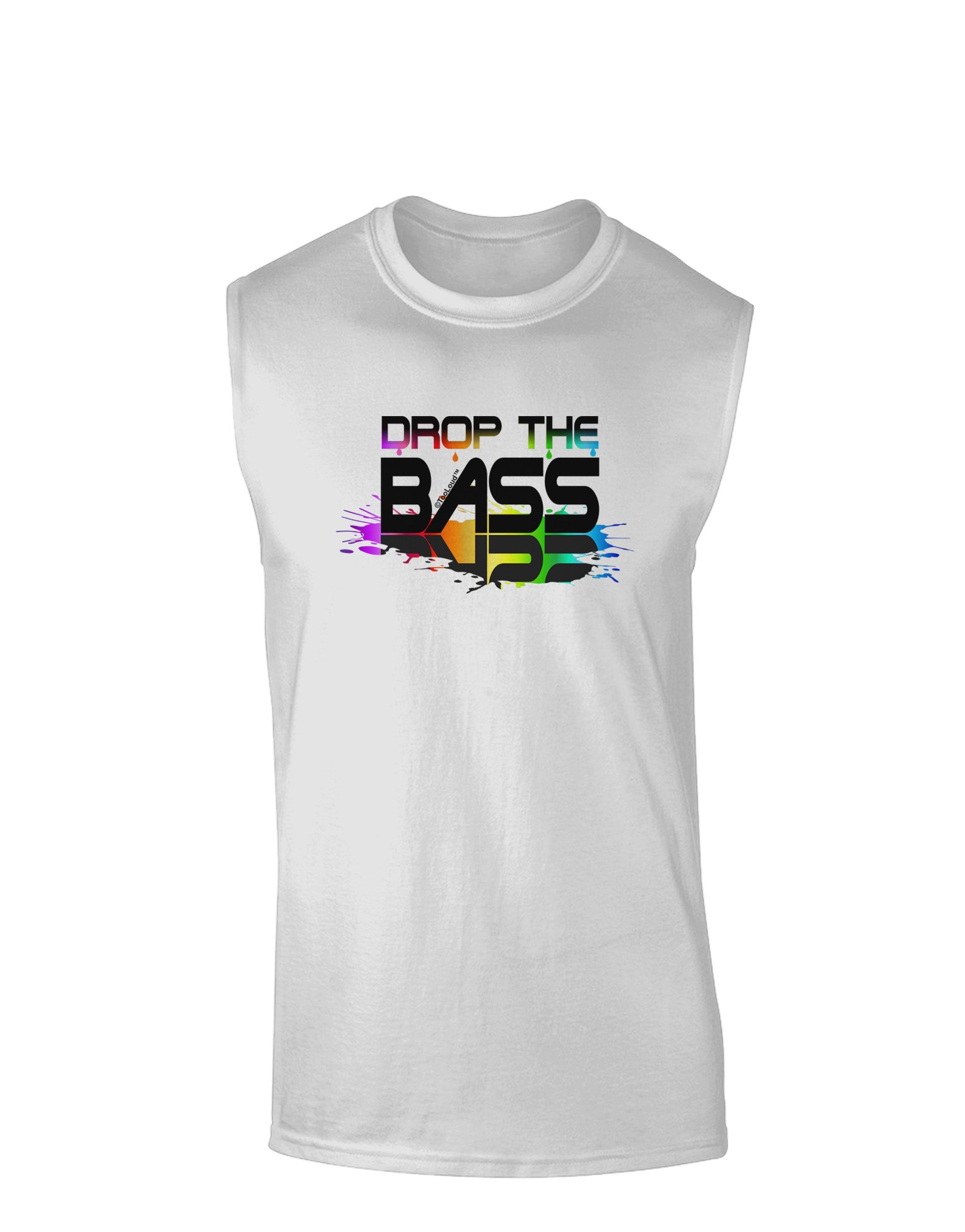 TOOLOUD Paint Drop The Bass Muscle Shirt - Trendy Graphic Tee for Men, Streetwear Fashion, Gym & Workout, Casual Wear, Music Festival Outfit