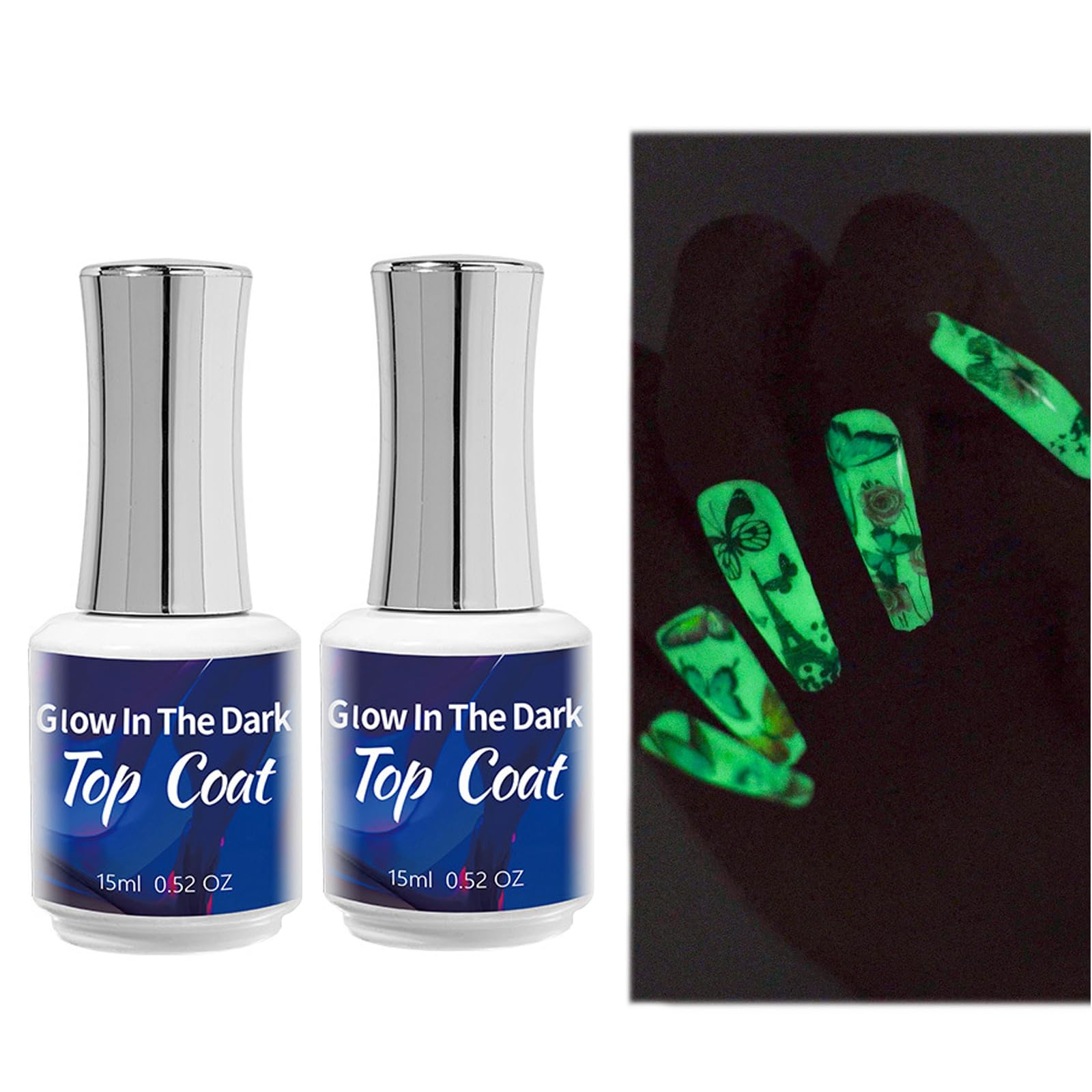 30ml Glow in The Dark Nail Polish - Long Lasting UV Gel Top Coat with Stunning Luminous Effect for Night Parties, Nail Art & Special Occasions - Perfect for Clubbing, Halloween & Date Nights