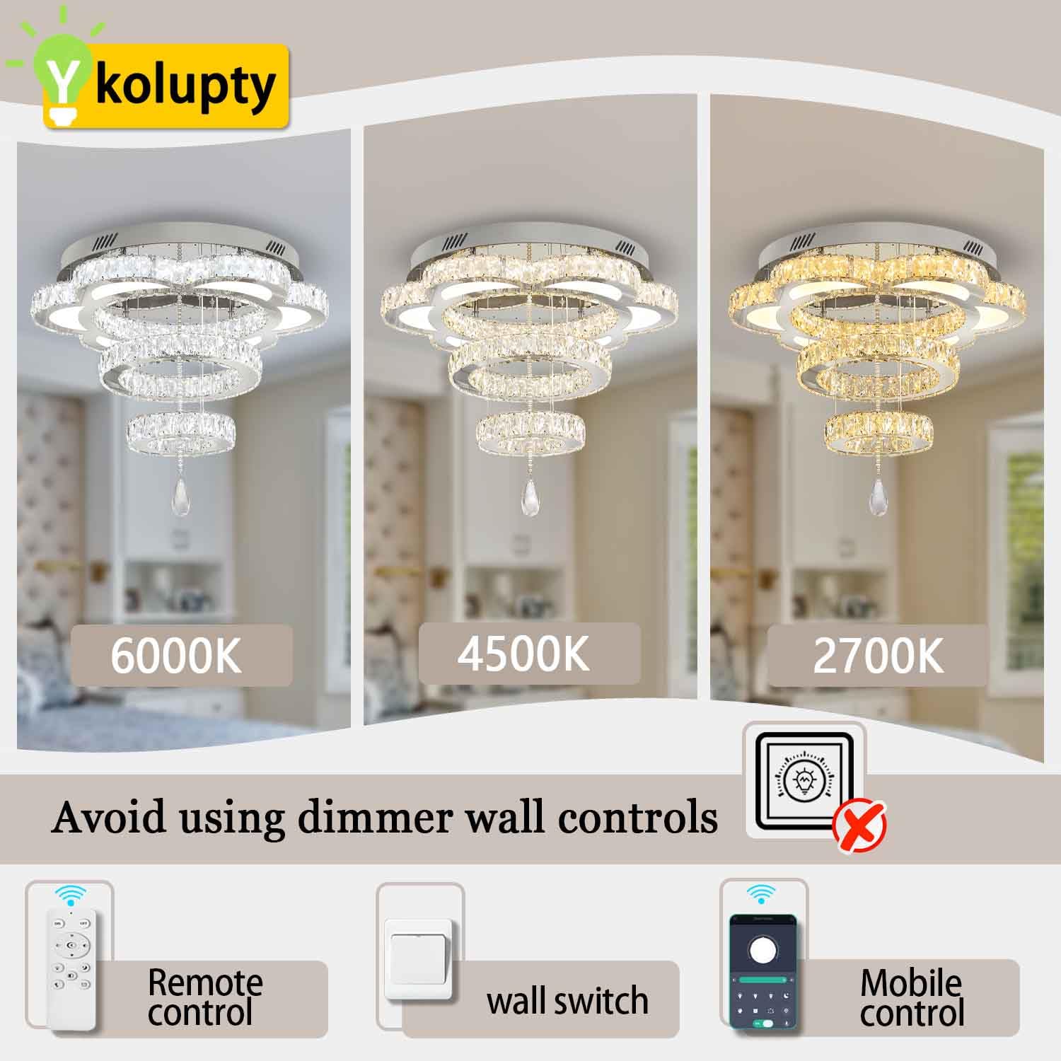 Modern Round Crystal Chandelier - 24