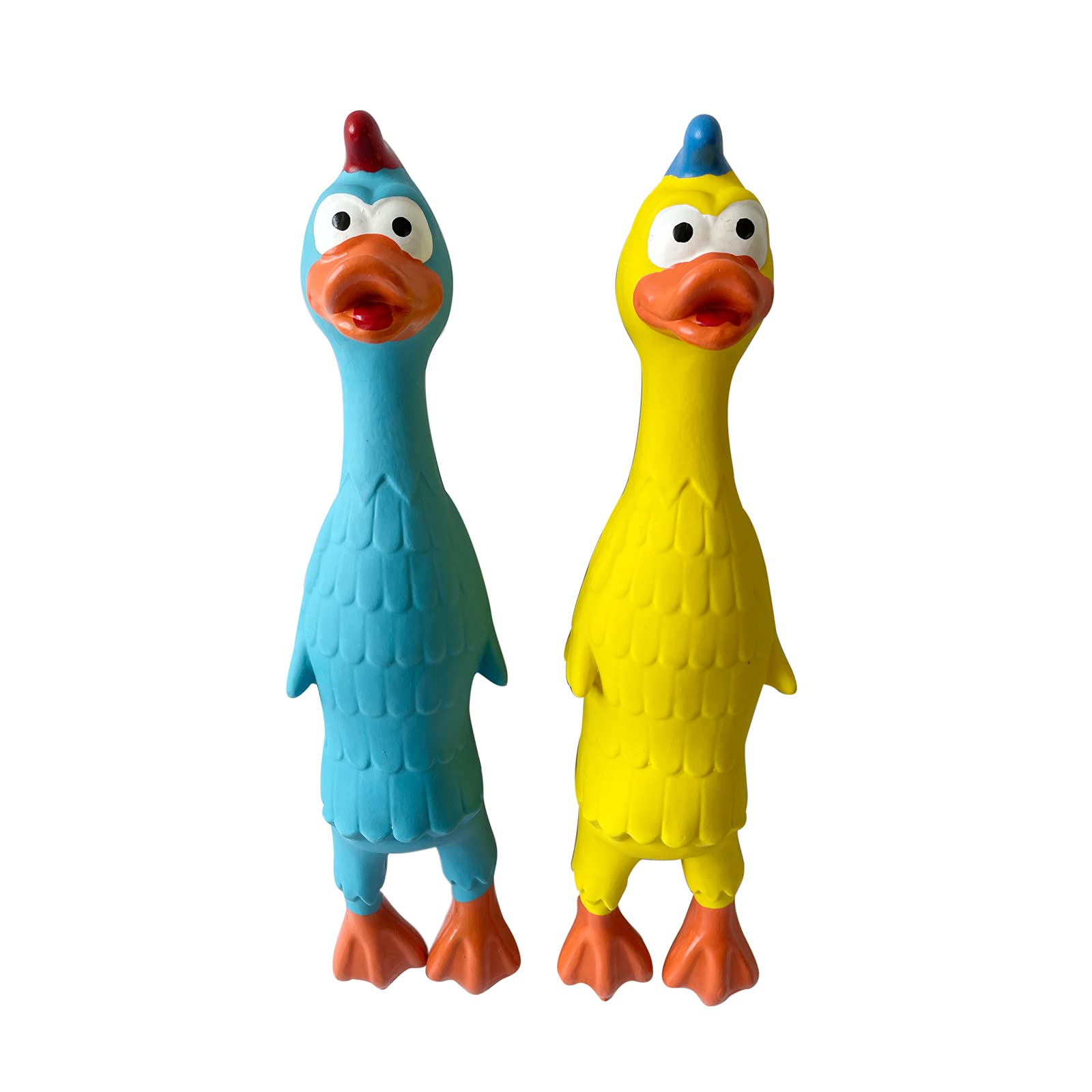 **PetLike Squeaky Dog Toys – Safe Latex Rubber Chew Toys for Small & Medium Dogs – Screaming Rubber Duck Dog Toy Set (Duck, 2 Pack) – Perfect for Playtime, Training & Interactive Fun**