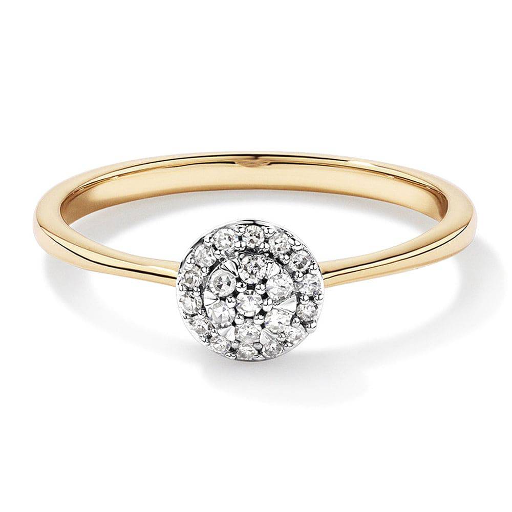 Lab Grown Diamond Promise Ring - Round Cluster Engagement Ring for Women, Ethical & Affordable Alternative to Mined Diamonds - Perfect for Proposals, Anniversaries & Special Occasions