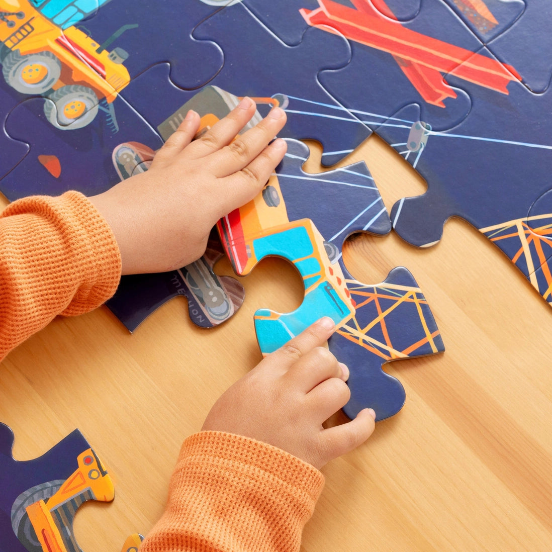Classic 36-Piece Construction Zone Floor Puzzle for Kids – Fun Educational Toy for Toddlers & Preschoolers | Perfect for Playrooms, Daycares & Family Game Nights
