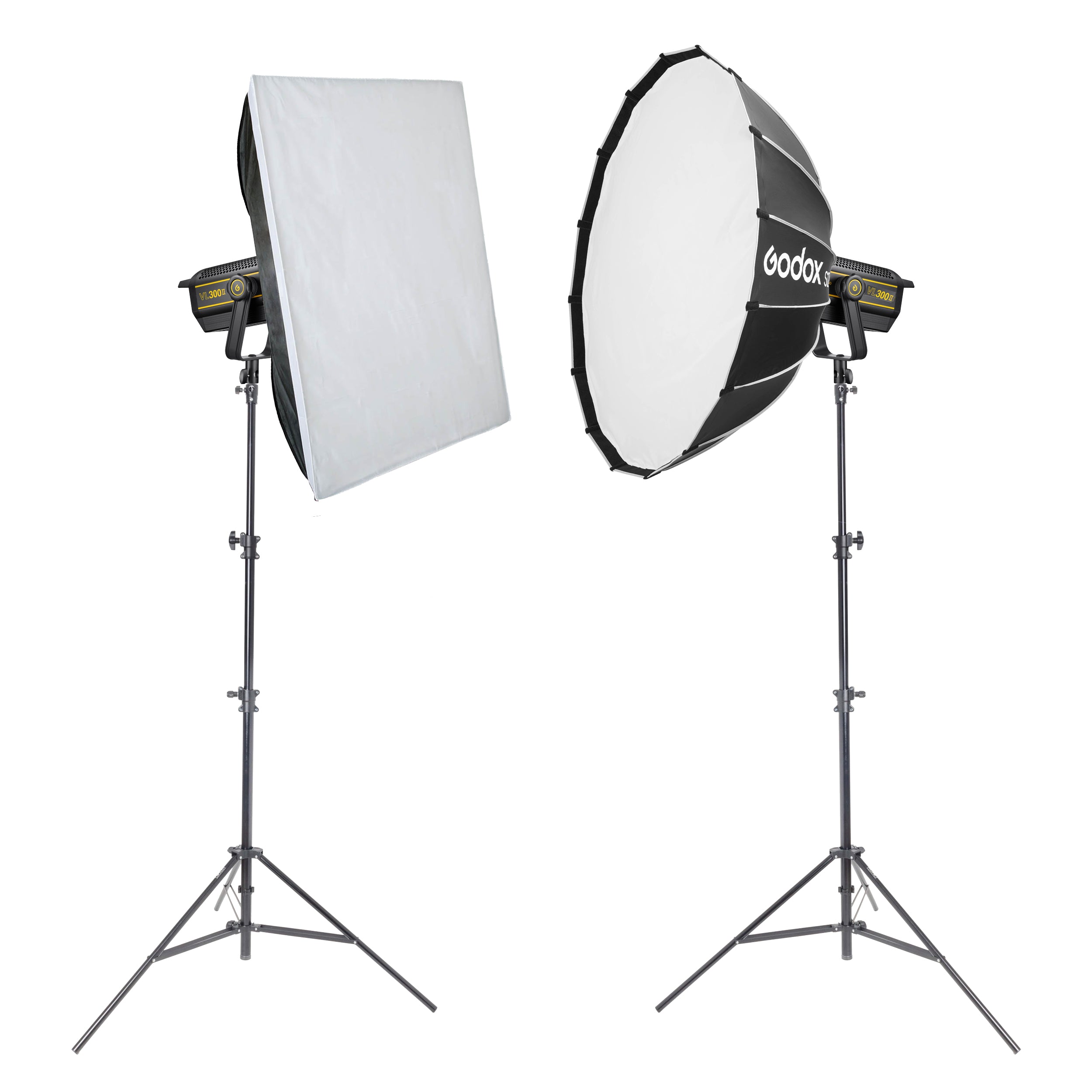 GODOX VL300II LED Video Light with Twin Softbox - Professional Continuous Lighting Kit for Photography, Videography & YouTube Studio