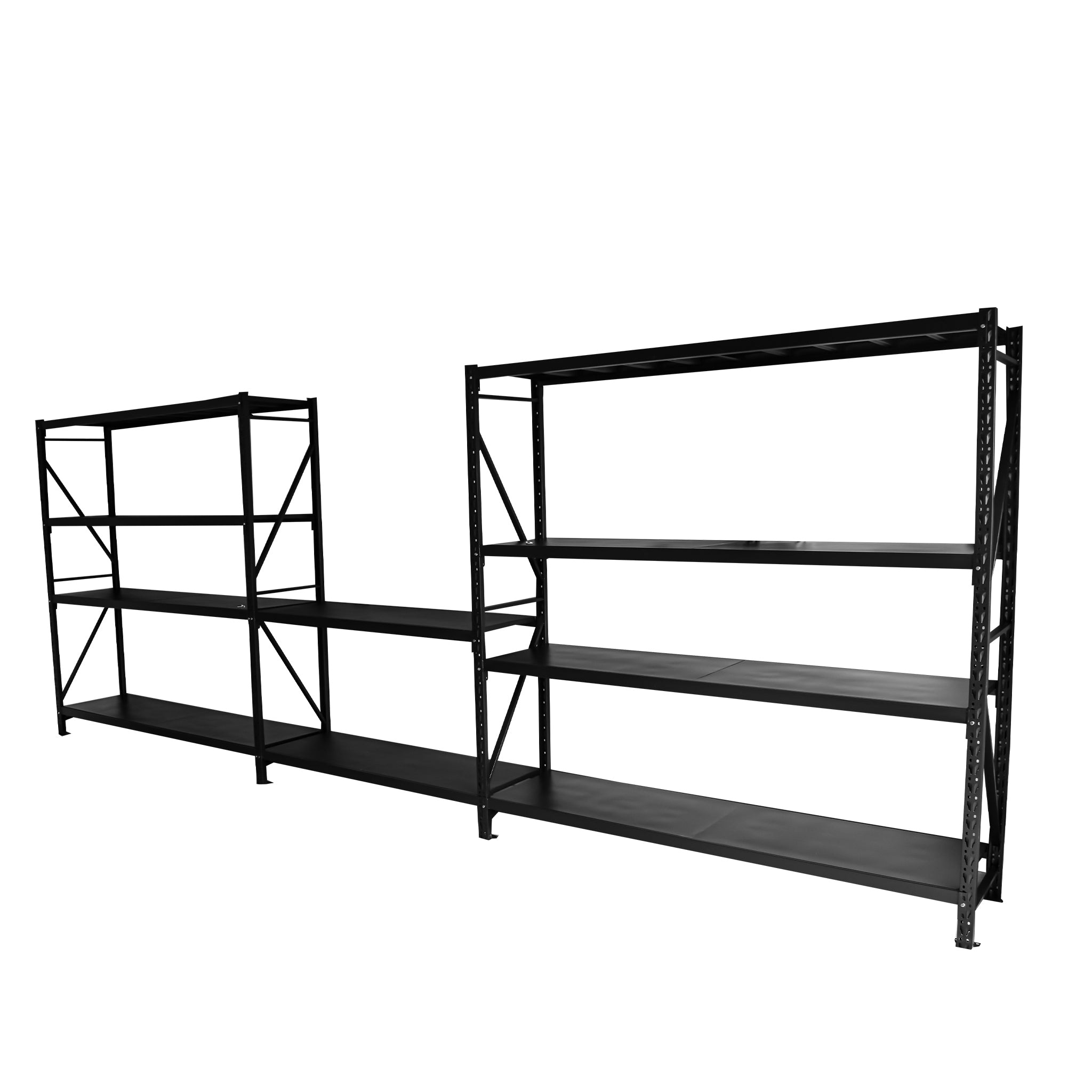 5.2m x 1.8m x 0.5m Heavy Duty Industrial Shelving Unit with Workstation - 1500KG Capacity - Warehouse Storage Rack System for Factory, Workshop & Office Organization