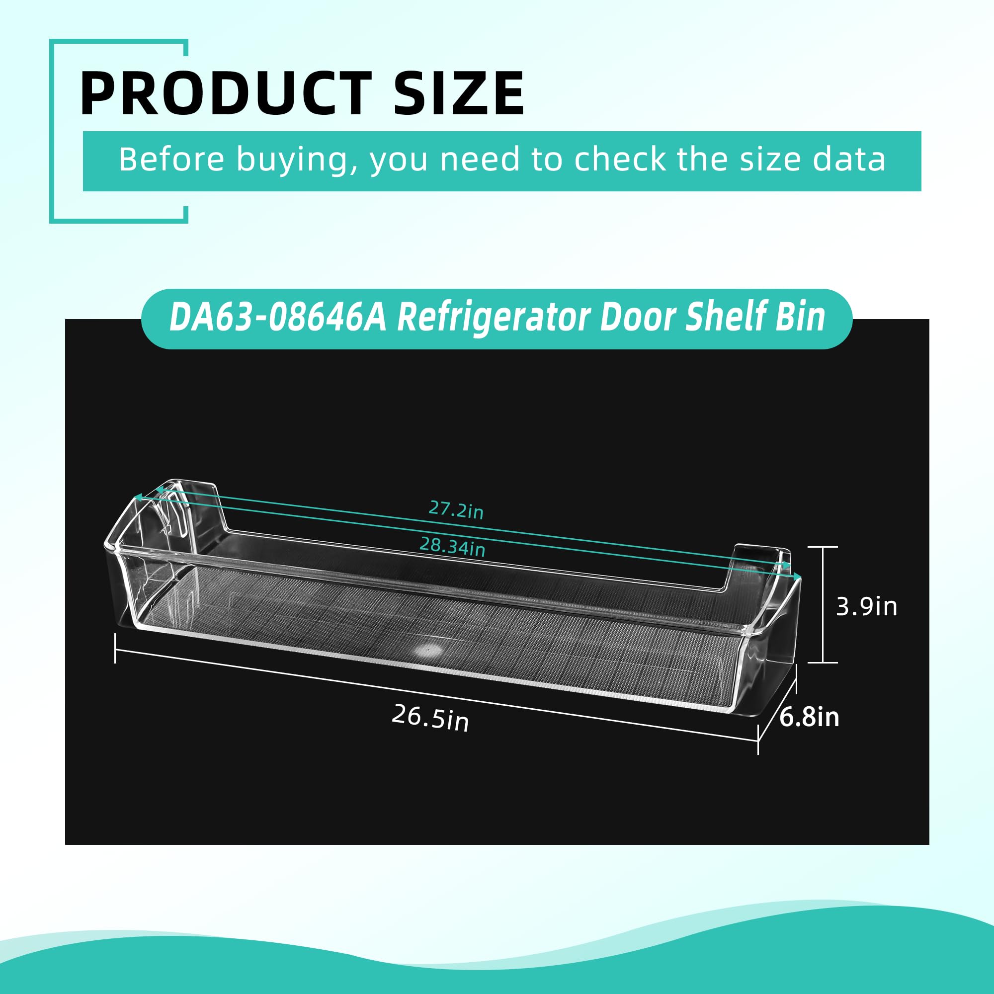 Samsung Refrigerator Door Shelf Replacement (Large) - Compatible with RT21M6213SG RT21M6213SR RT21M6213WW RT21M6215SG RT21M6215SR Models - Durable Fridge Organizer for Kitchen Storage - by MIFLUS