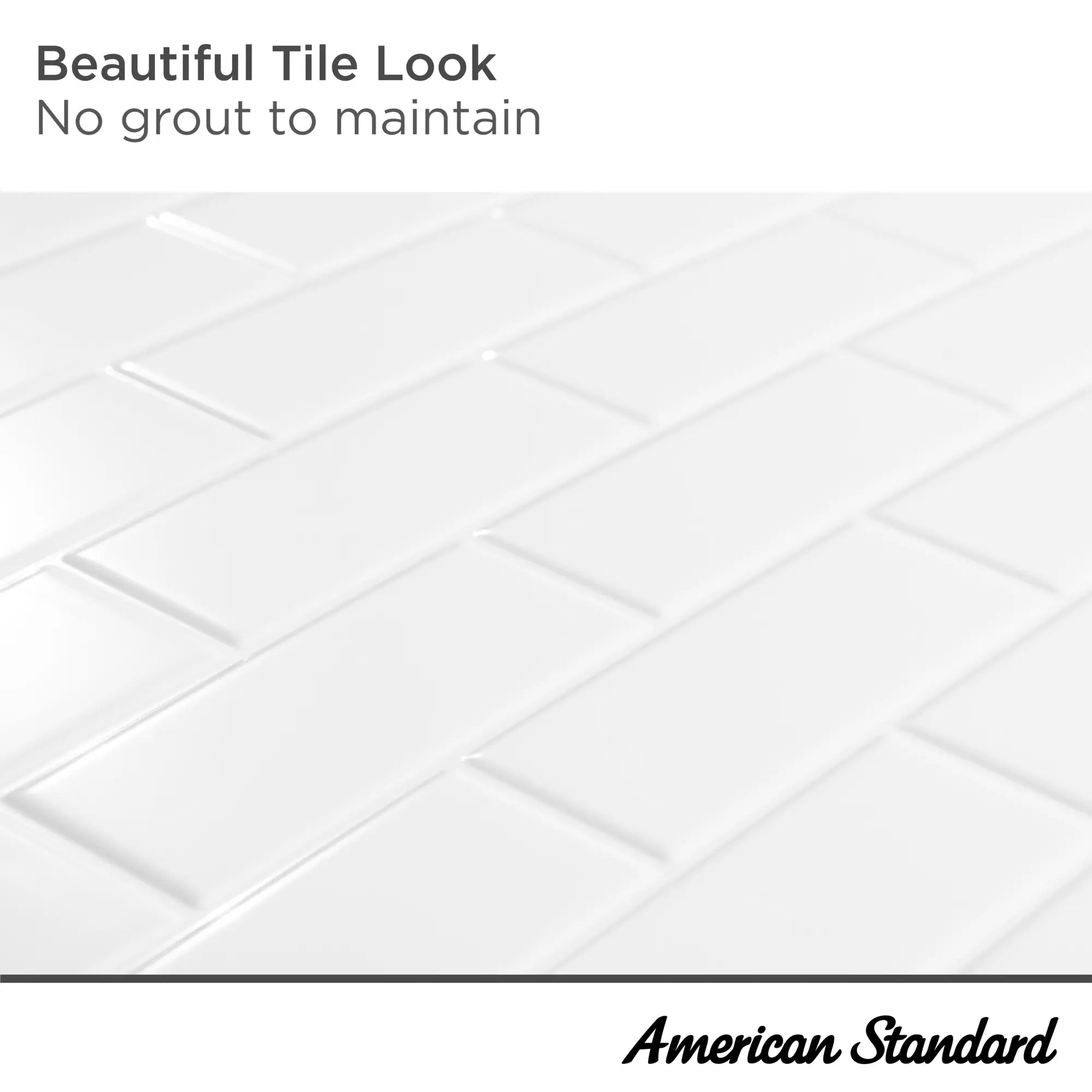 48x72 Inch Subway Tile Pattern 3-Piece Shower Surround Kit - Waterproof Bathroom Wall Panel Set for Easy Installation (Perfect for Bathroom Renovation & Modern Home Decor)