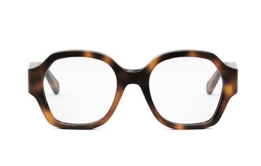 Celine TRIOMPHE CL50134I 053 Shiny Havana Geometric Women's Eyeglasses - Fashionable Designer Glasses for Women, UV Protection, Lightweight Frame - Perfect for Work, Reading & Everyday Style