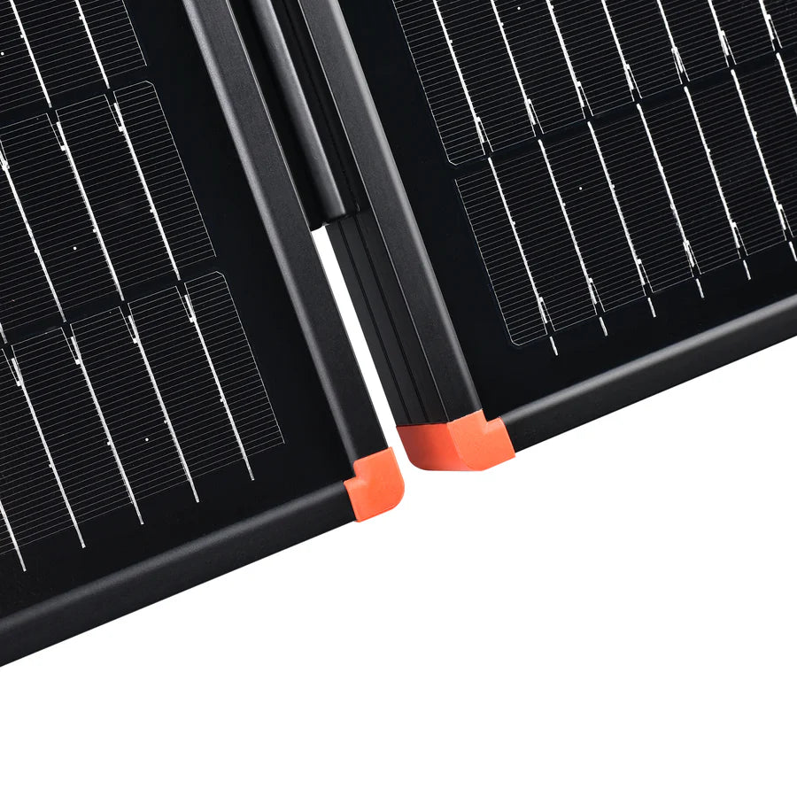 100W Portable Solar Panel Briefcase - High Efficiency 100 Watt Foldable Solar Charger for EcoFlow, Bluetti, Hysolis | Perfect for Camping, RV Trips & Emergency Power Backup