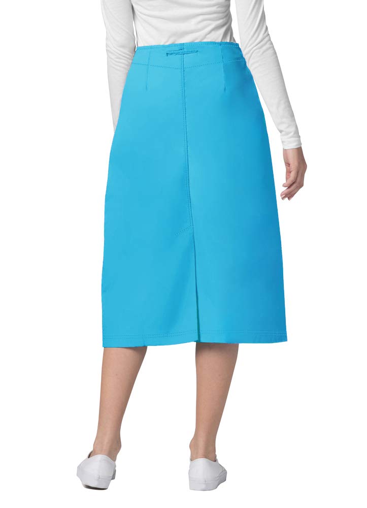 Adar Women's Universal Mid-Calf Scrub Skirt with Drawstring Waist - Comfortable Medical Uniform for Nurses, Doctors & Healthcare Professionals | Perfect for Hospitals, Clinics & Dental Offices