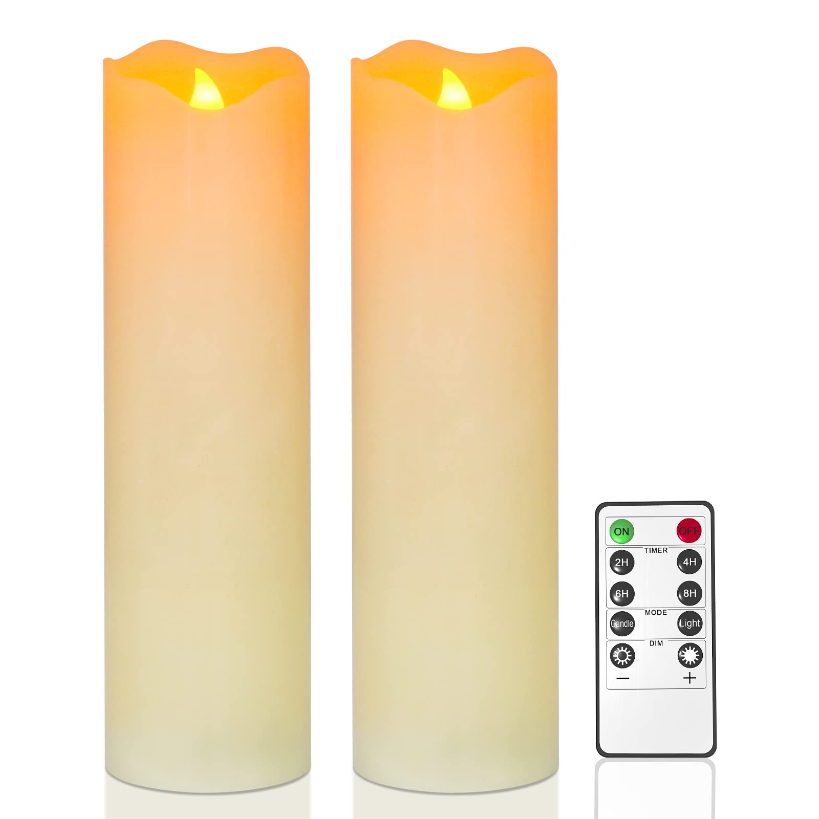 Flameless LED Candles with Remote - Set of 2 for Home Decor & Parties