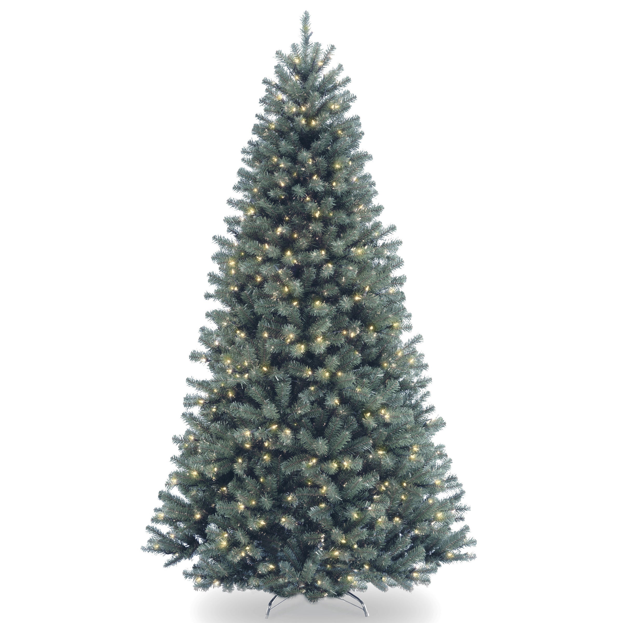 7 ft. Pre-Lit North Valley Spruce Blue Artificial Christmas Tree with 500 Clear LED Lights - Perfect for Holiday Home Decor, Living Room, Office & Party Decoration