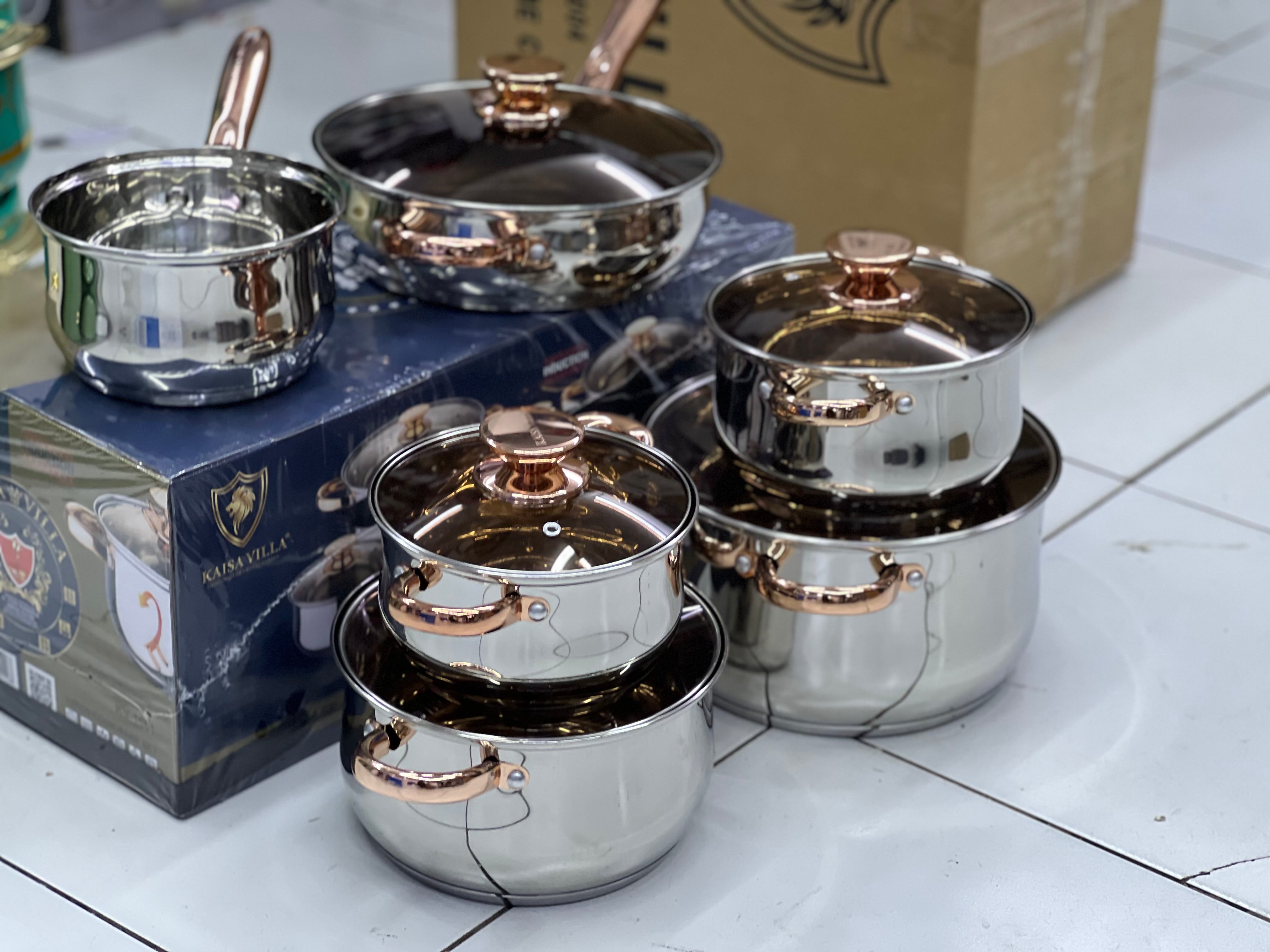 Premium Induction Cooking Pots Set - 5-Piece Nonstick Cookware for Gas & Electric Stoves - Perfect for Home Kitchen, Boiling, Frying & Stewing
